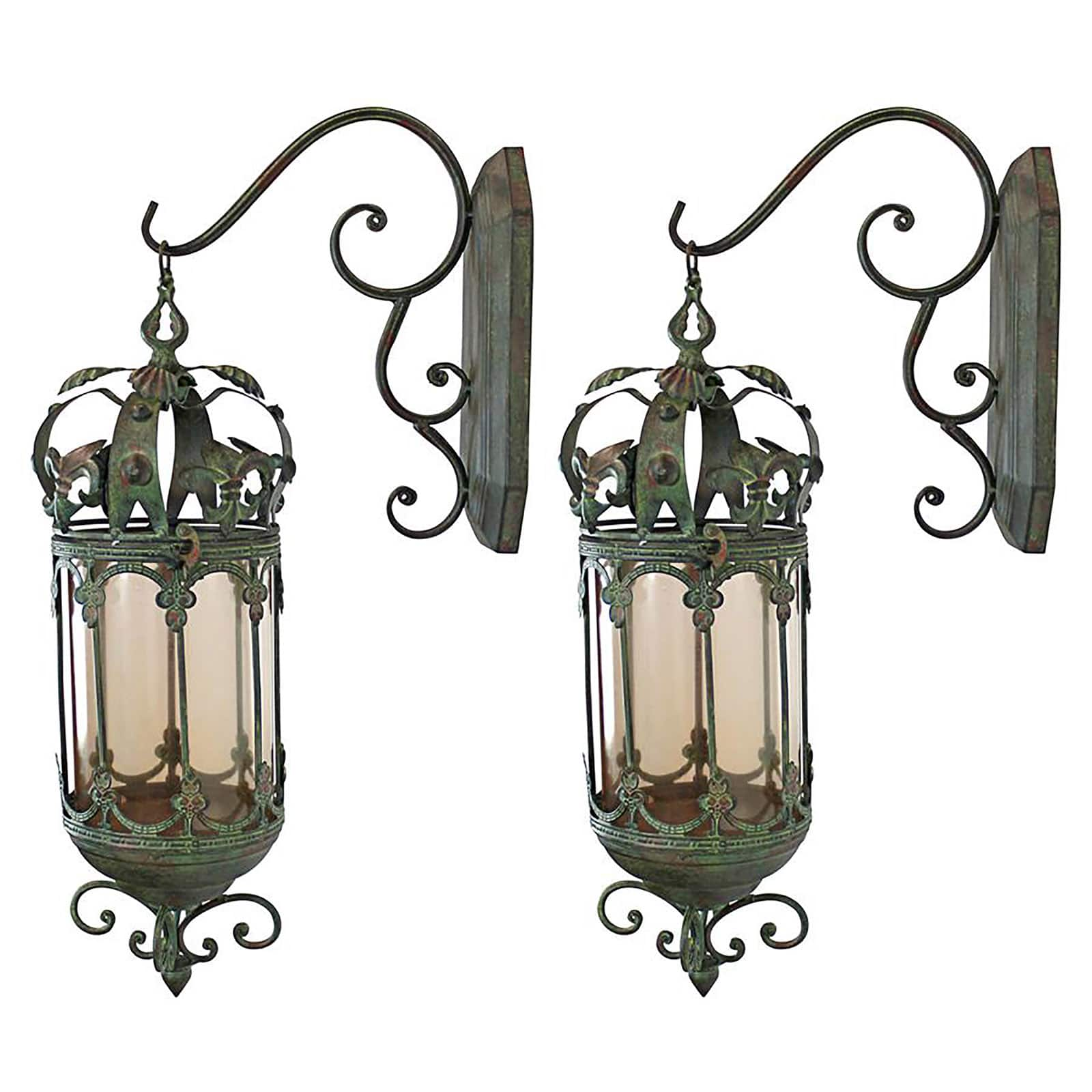 Design Toscano 21&#x22; Crown Royale Hanging Pendant Lantern Set