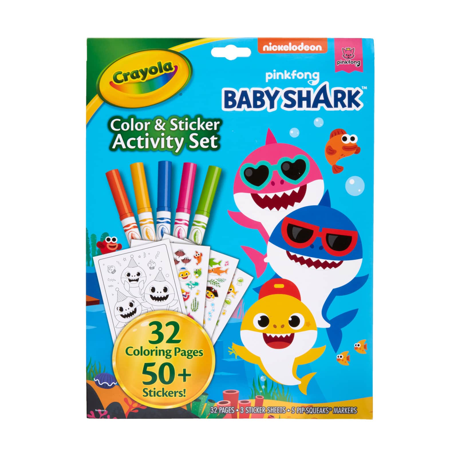 Crayola Baby Shark Art Set, 90 Pieces