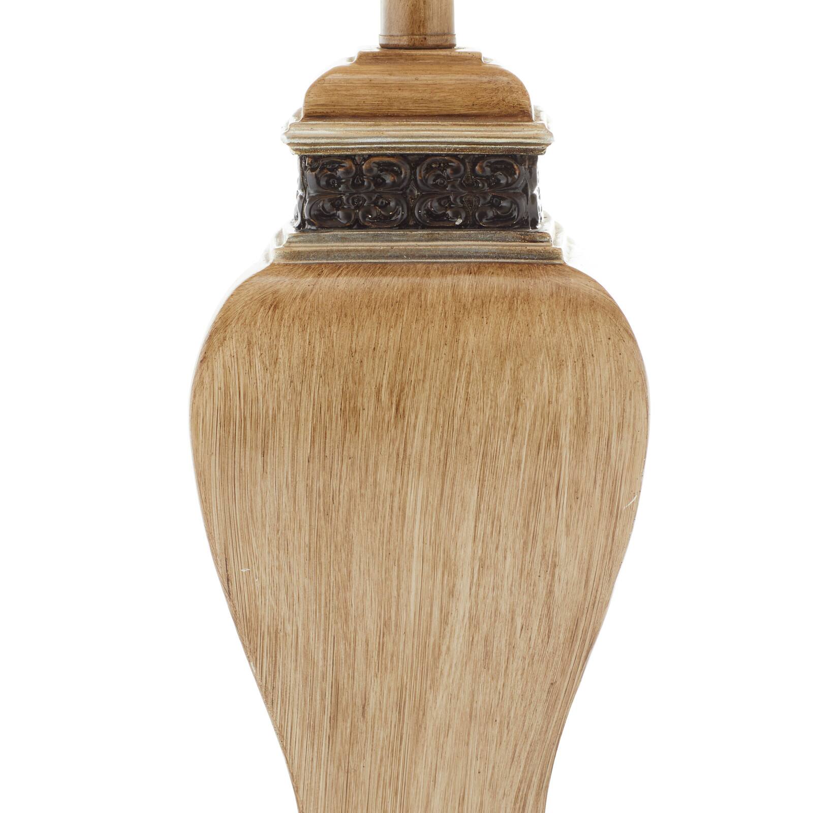 Set of 2 Brown Polystone Rustic Table Lamp, 29"