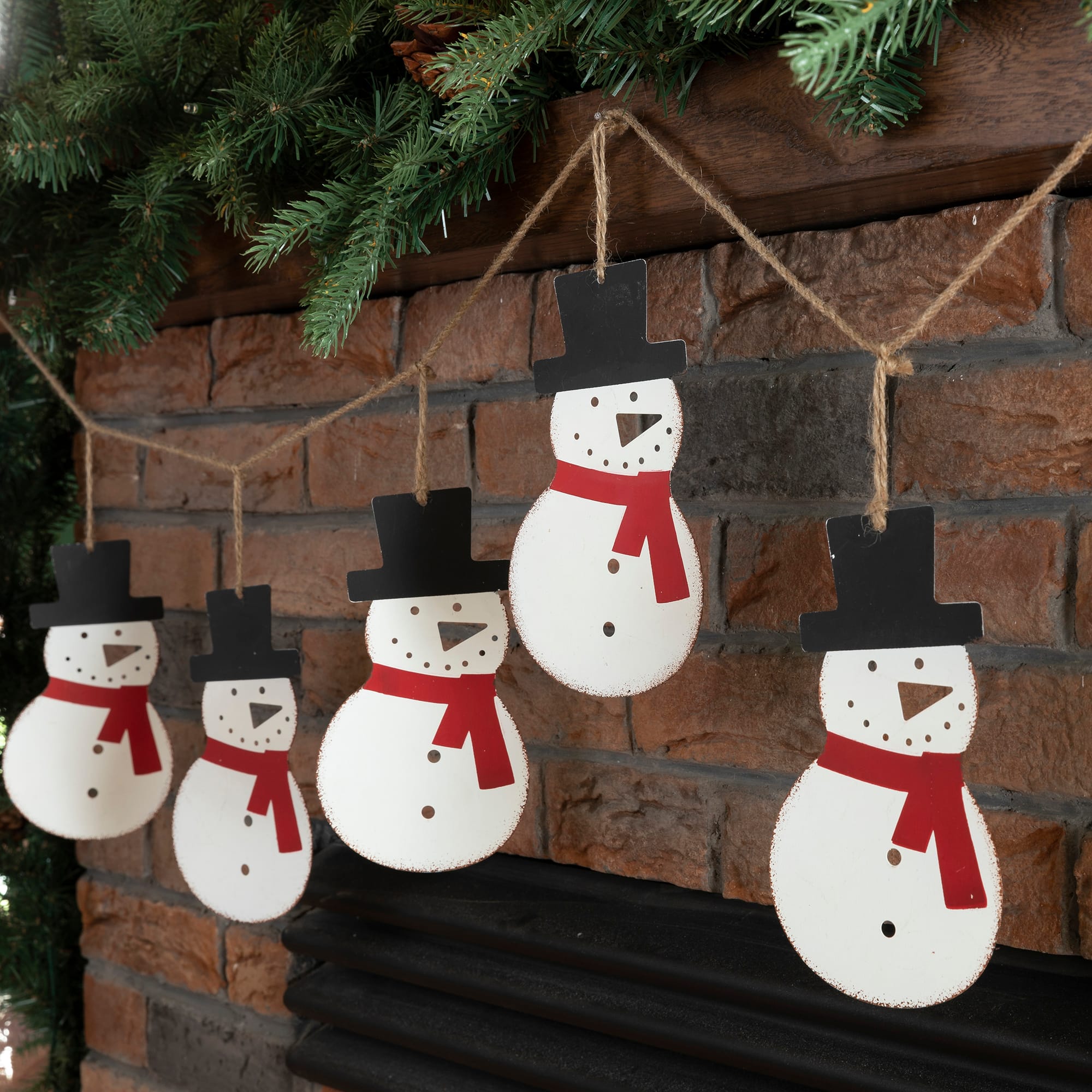 Snowman garland, snowman mantle garland, snowman swag, baby it's cold store outside, winter s2ag, winter garland, Christmas garland, snowmen