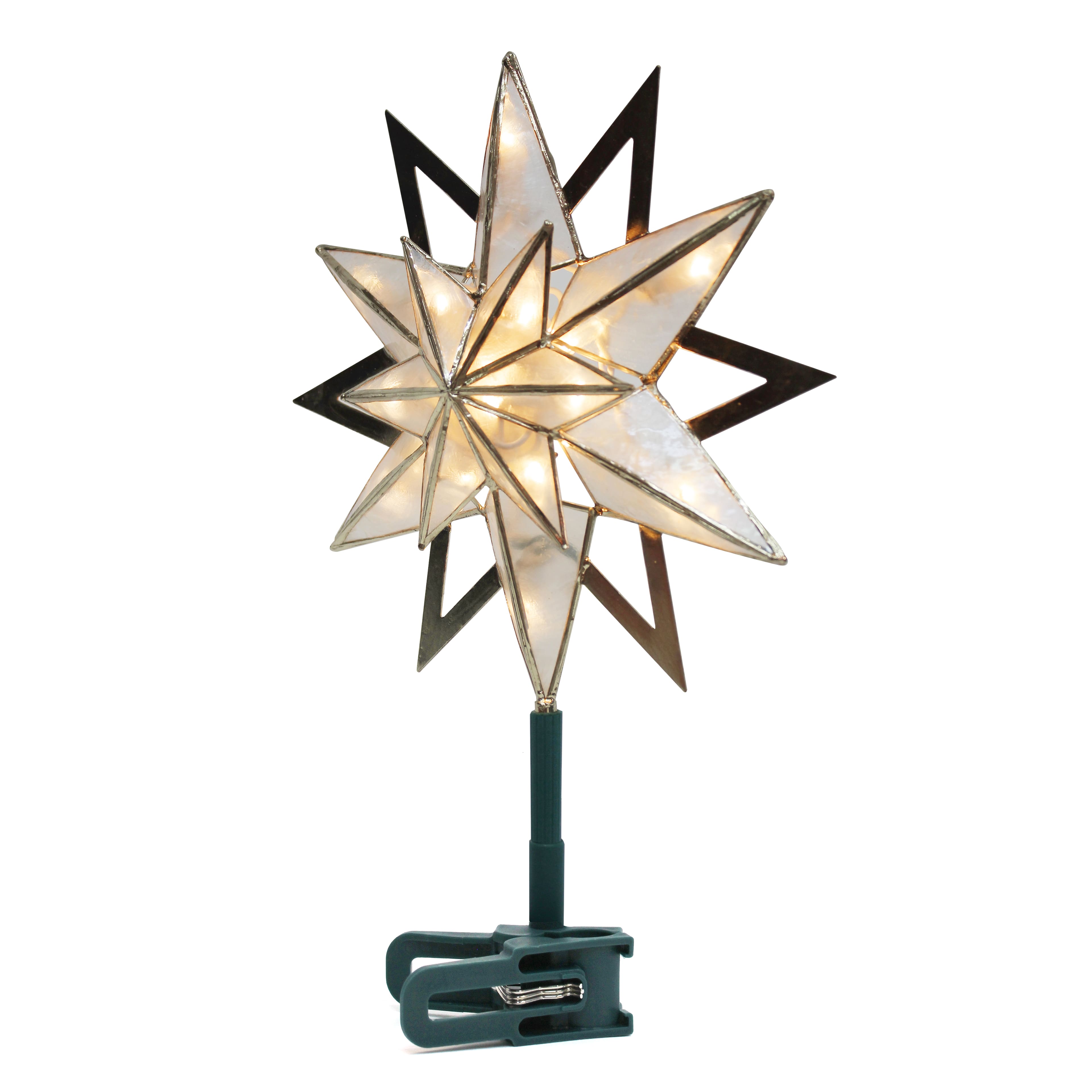 GE StayBright&#xAE; 16ct. Warm White LED Capiz-Style Star Tree Top