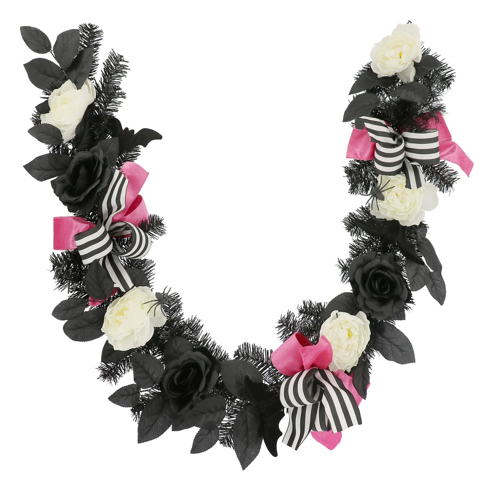 6ft. Black Rose &#x26; White Peony Garland by Ashland&#xAE;