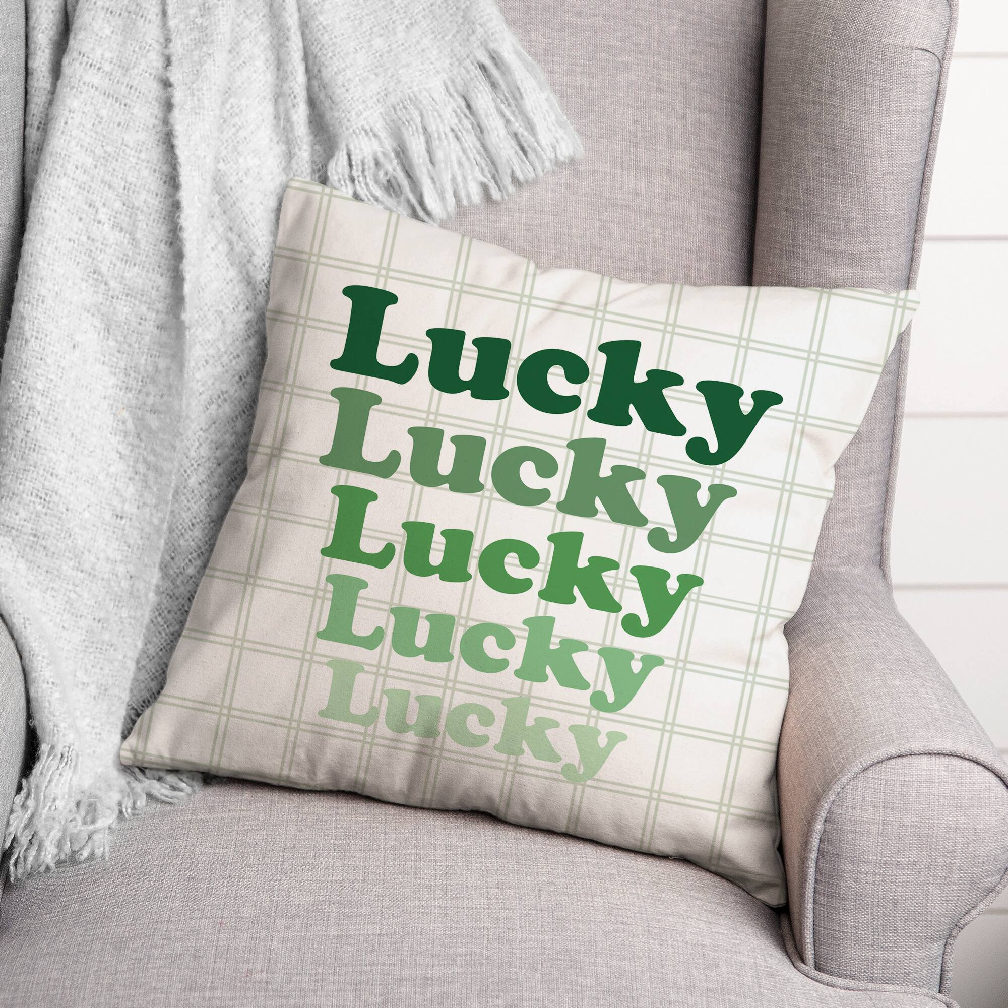Lucky Stack St. Patrick's Day Throw Pillow