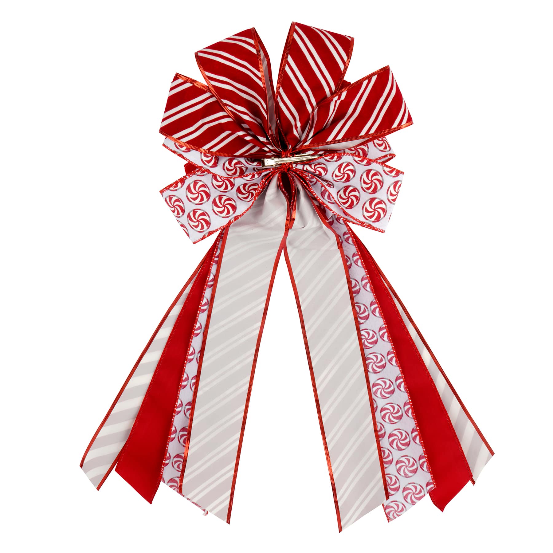 21&#x22; Red Candy Cane Tree Bow by Celebrate It&#xAE;