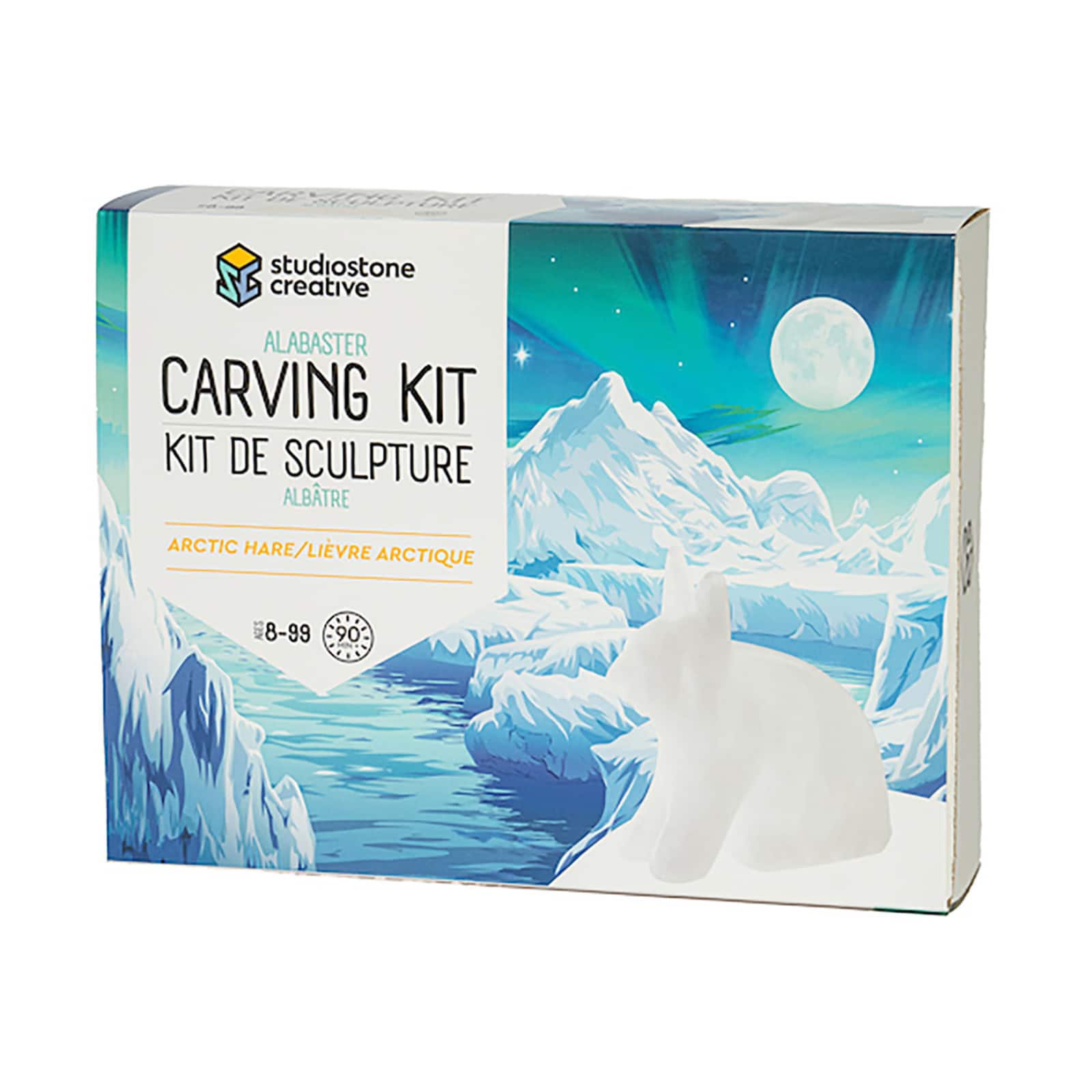 Studiostone Creative Arctic Hare Alabaster Carving Kit