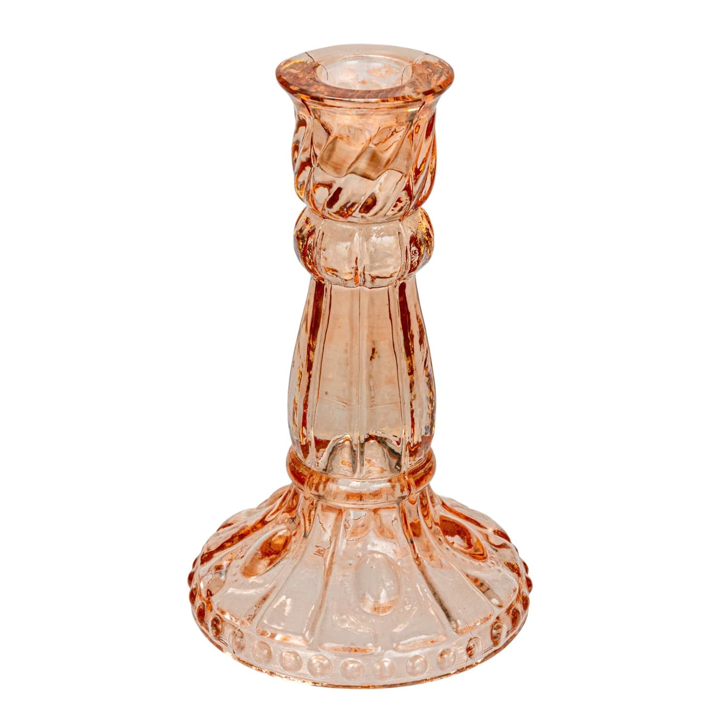 Hello Honey&#xAE; 9.5&#x22; Amber Reclaimed Glass Taper Candle Holder