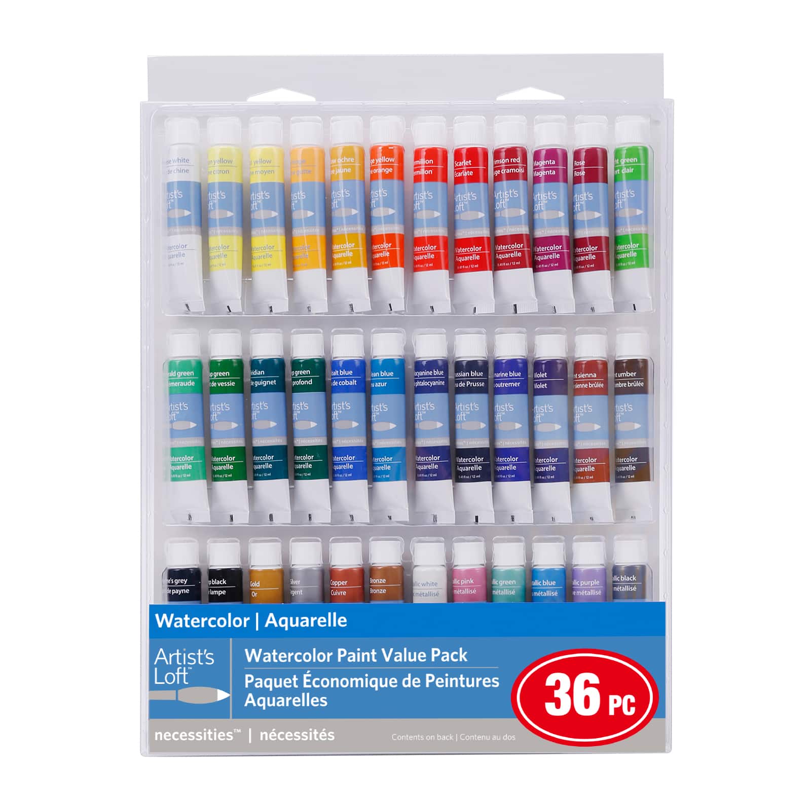 36 Color Watercolor Paint Value Pack by Artist's Loft™ Necessities™