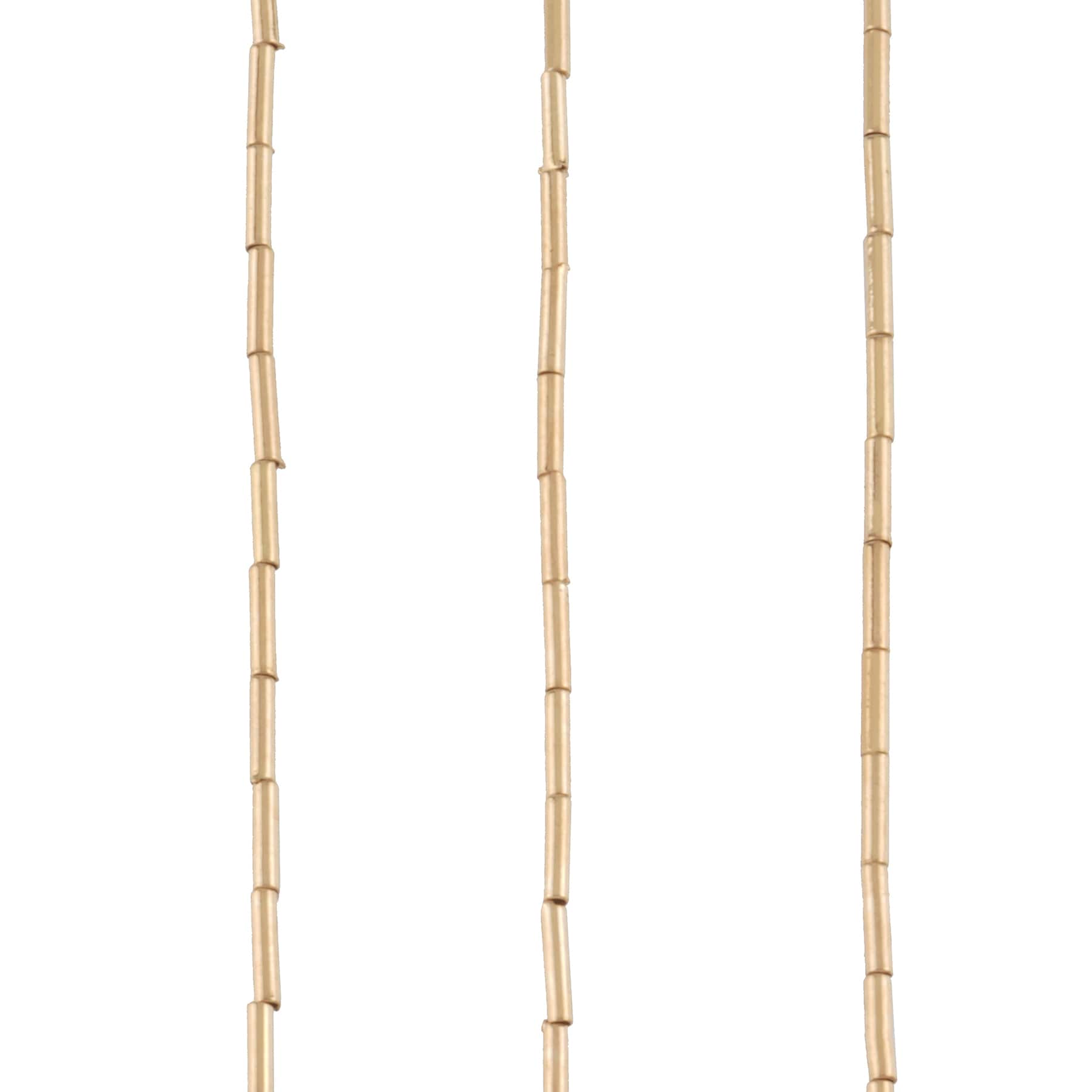 Gold Metal Bugle Beads, 6mm by Bead Landing™