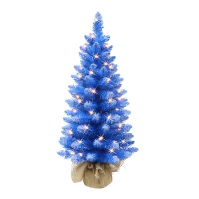 3ft. Pre-Lit Fashion Blue Artificial Christmas Tree | Michaels