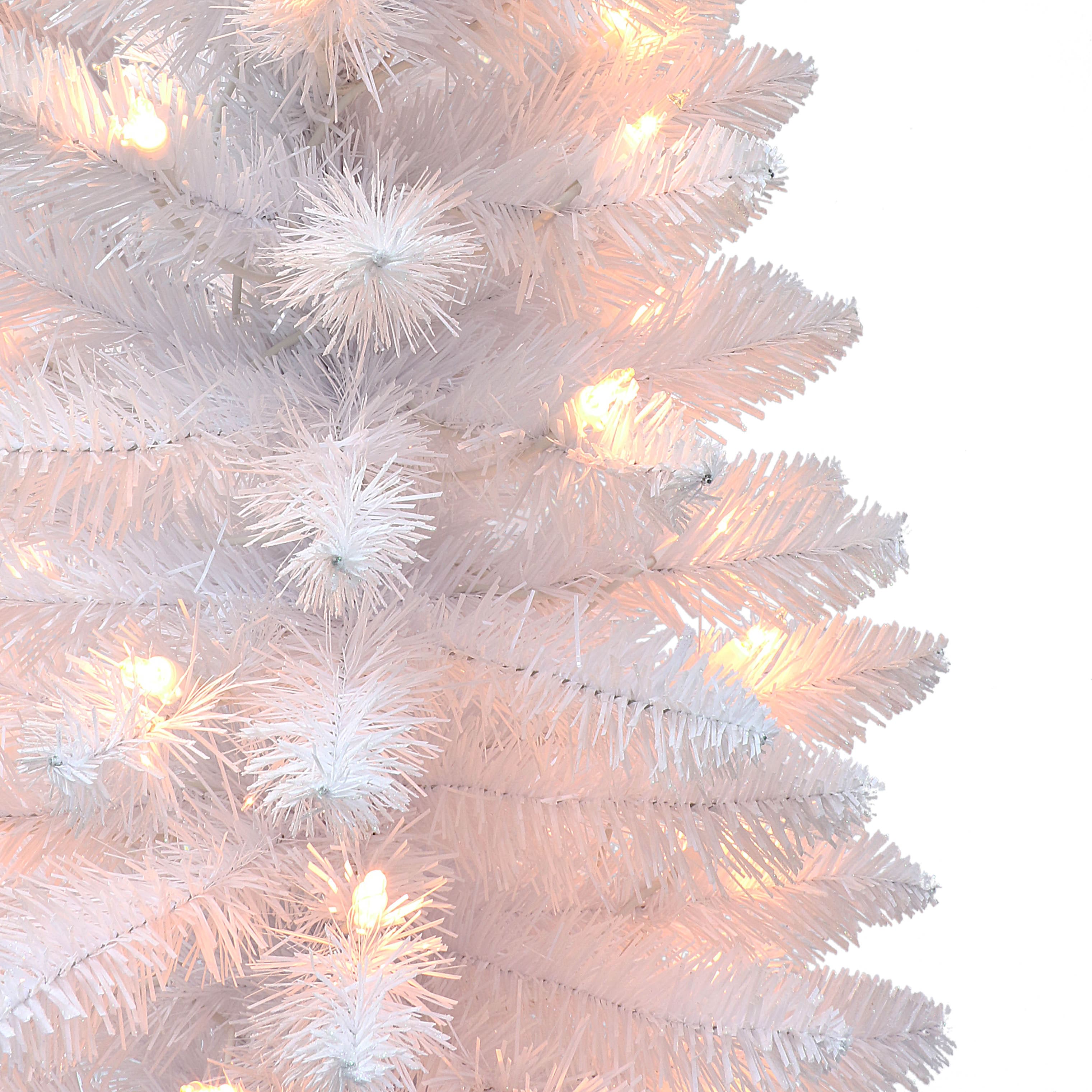 3ft. Pre-Lit White Artificial Christmas Tree in Burlap Base, Clear Lights