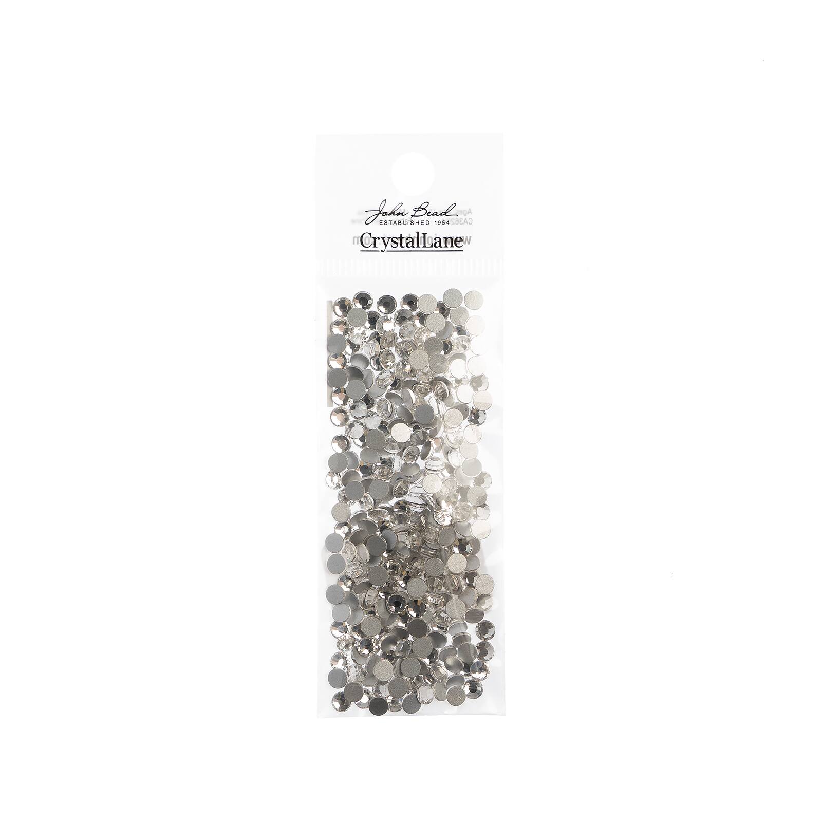 John Bead Crystal Lane SS16 Glass Round Flatback Rhinestones, 288ct.