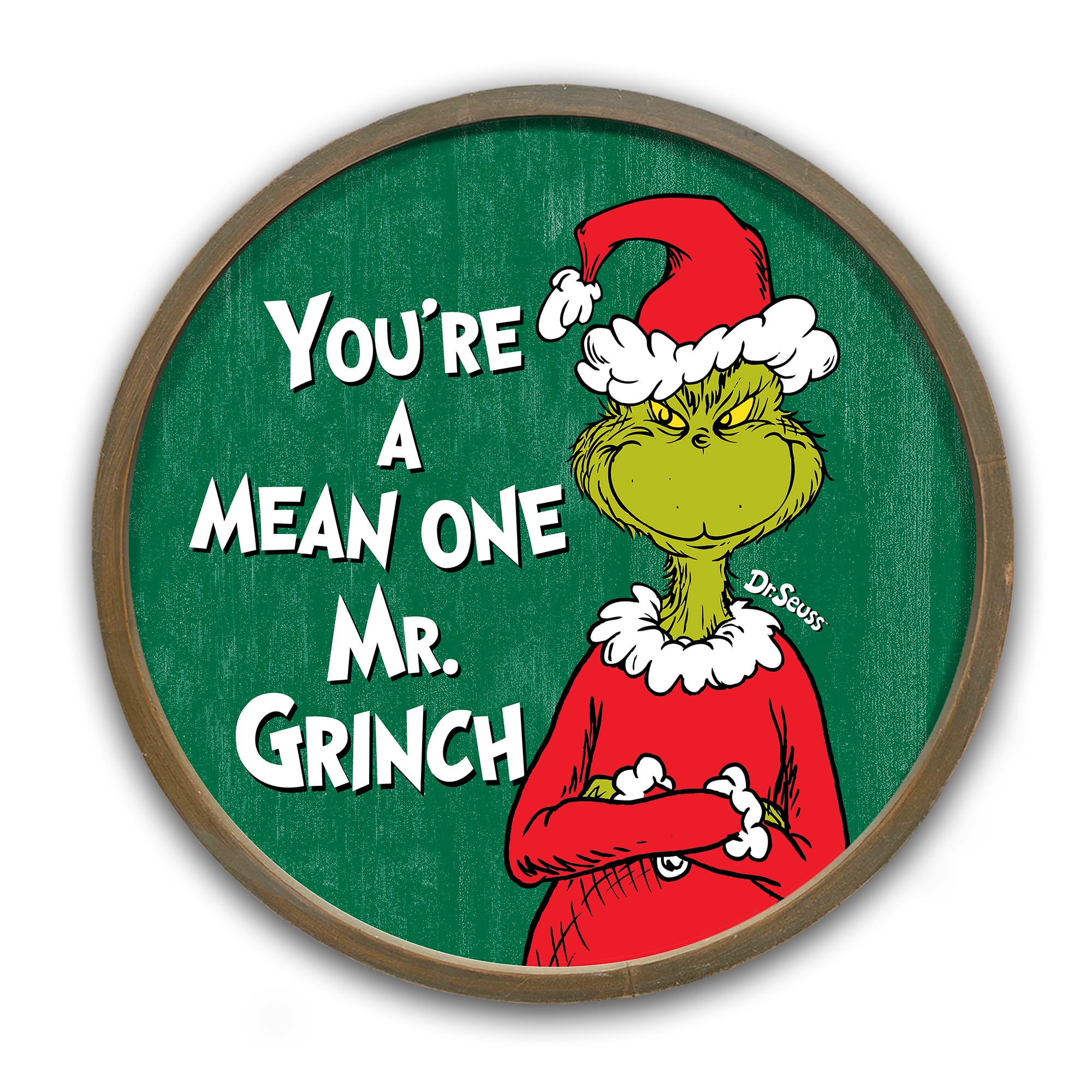 20&#x22; The Grinch You&#x27;re A Mean One Round Framed Print