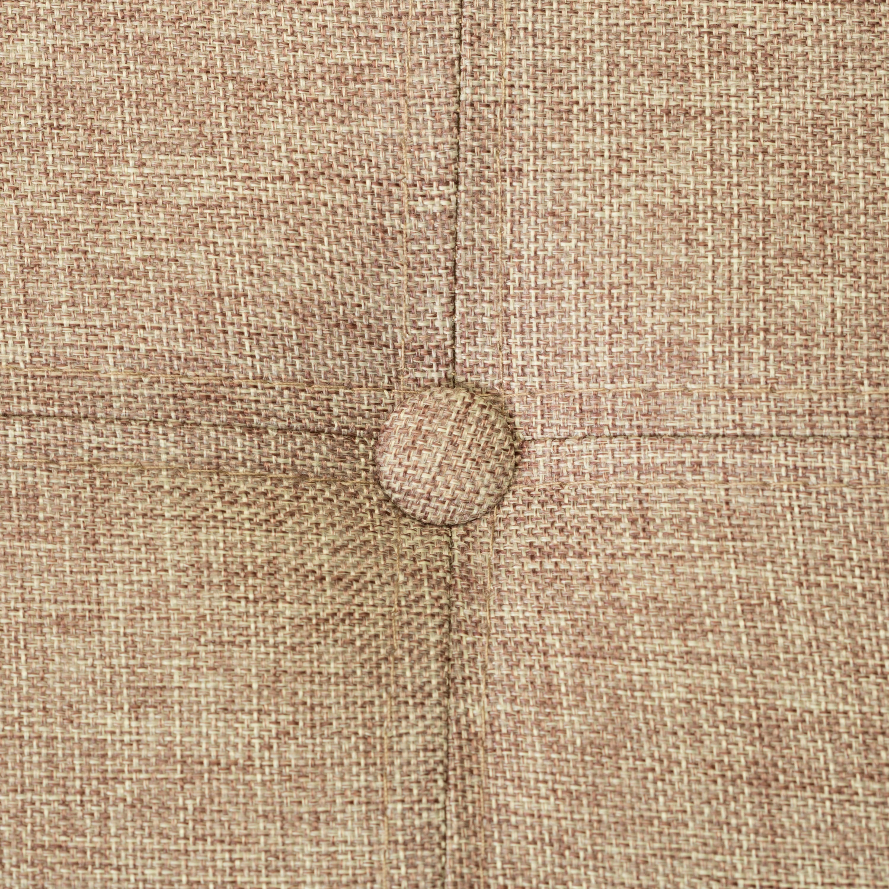 Simplify 30" Faux Linen Double Folding Storage Ottoman