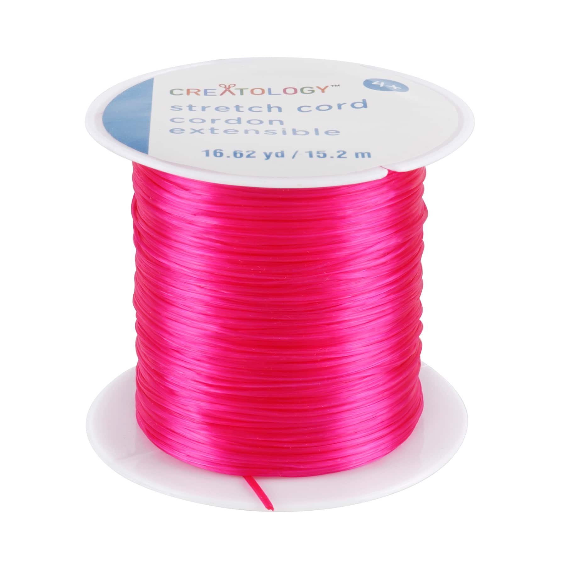 Mandala Crafts 1mm Hot Pink Elastic Cord for Bracelets Necklaces - 109 Yds  Hot Pink Elastic String Stretchy Cord for Jewelry Making Beading - Stretch