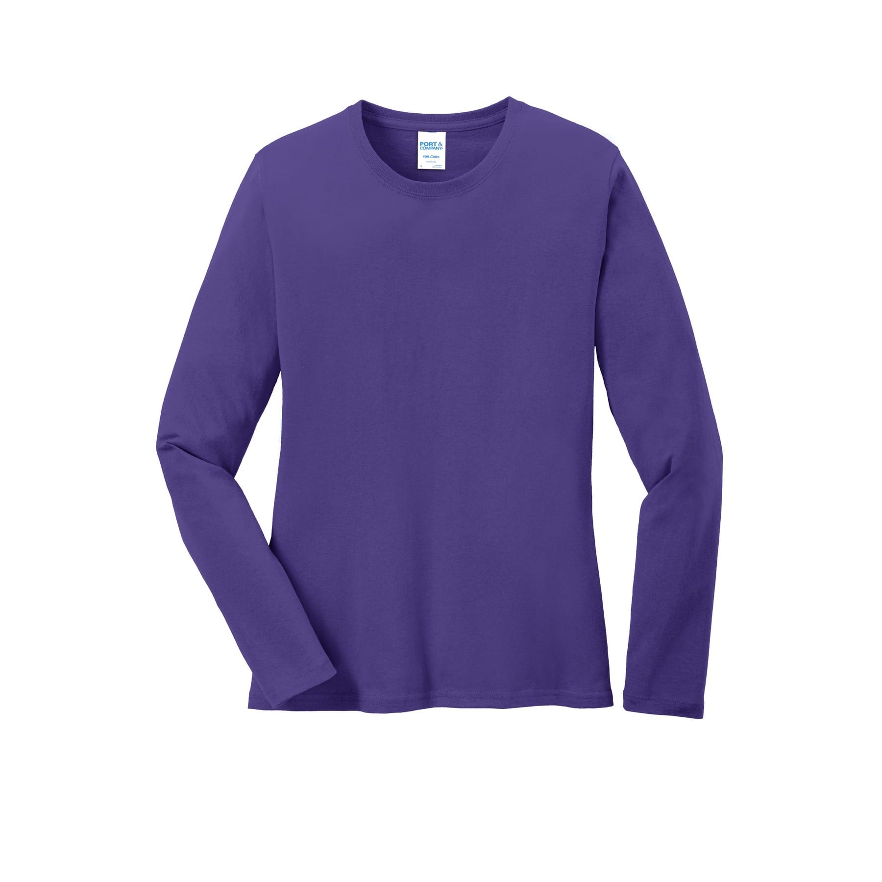 Port & Company® Core Cotton Colors Long Sleeve Ladies T-Shirt