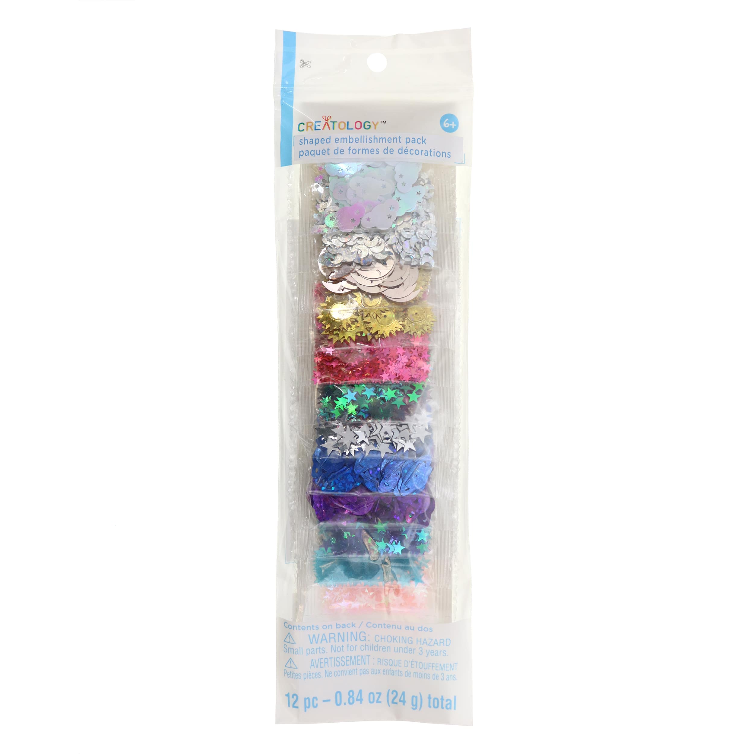 12 Packs: 12 ct. (144 total) Celestial Shaped Embellishments by Creatology™