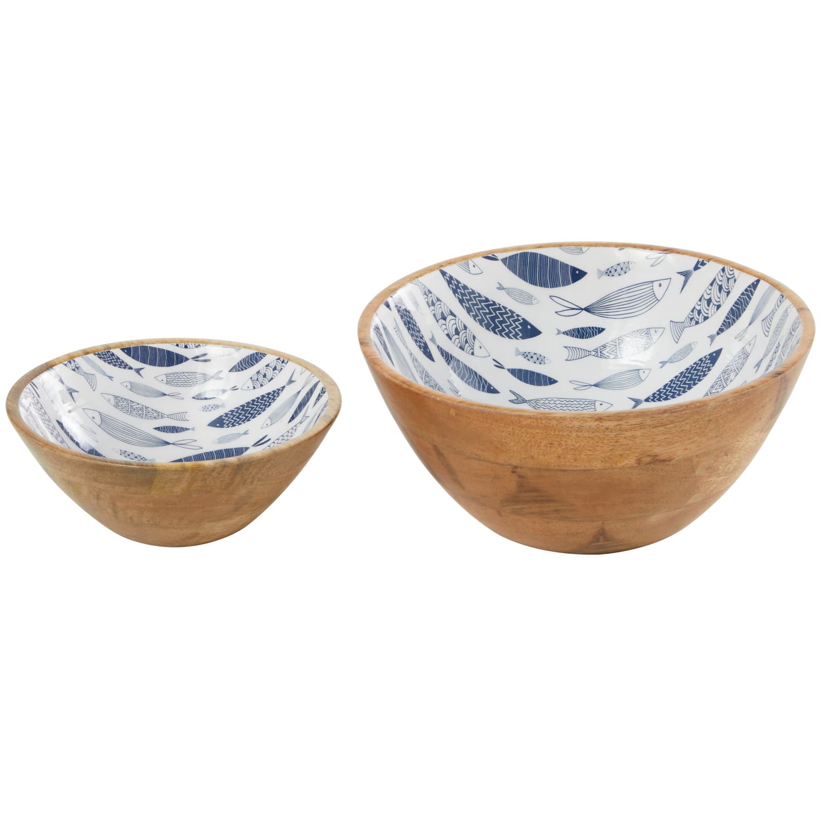 Mango Wood Handmade Nesting Decorative Bowl Set