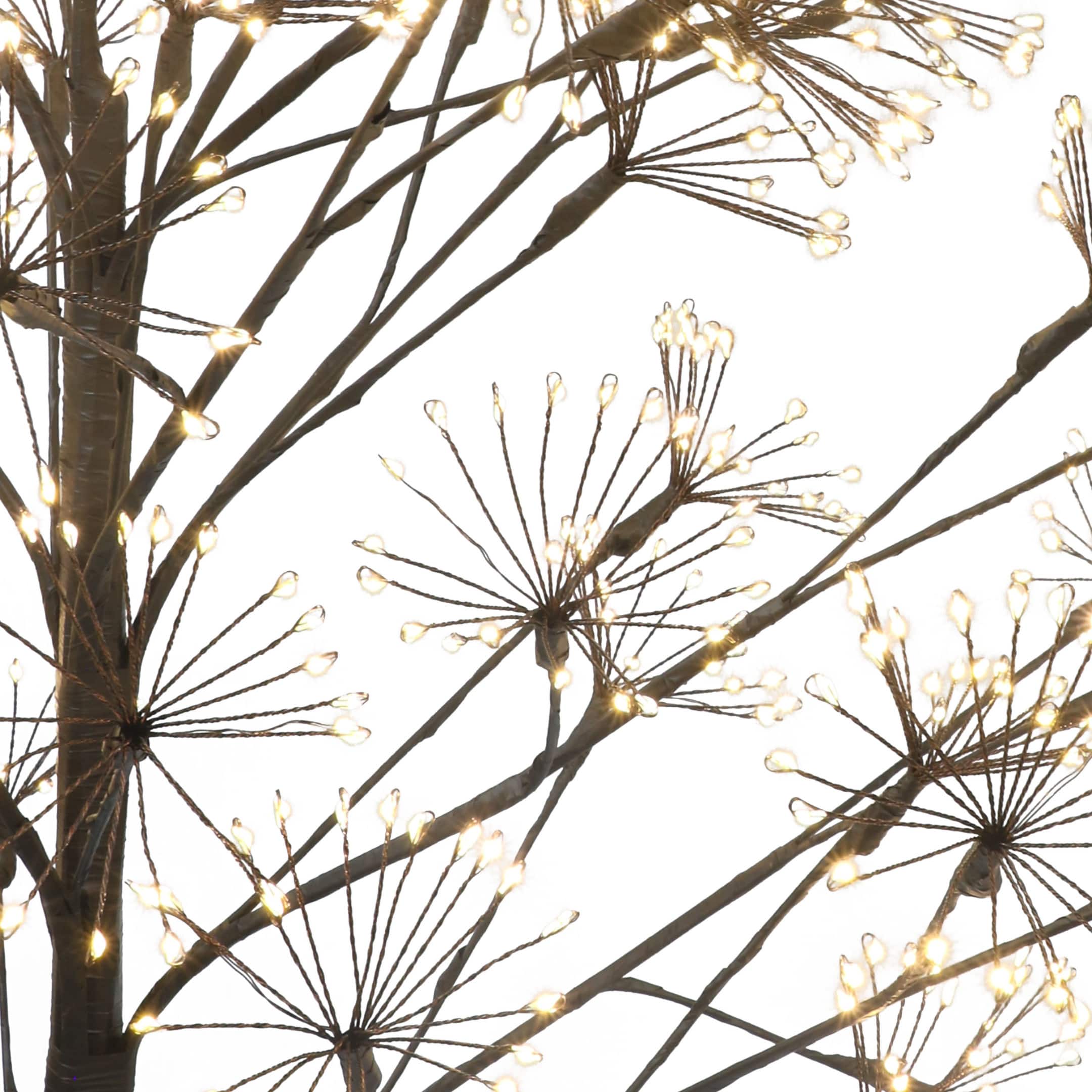 6ft. Pre-Lit Twig Artificial Christmas Tree, Warm White Micro LED Lights