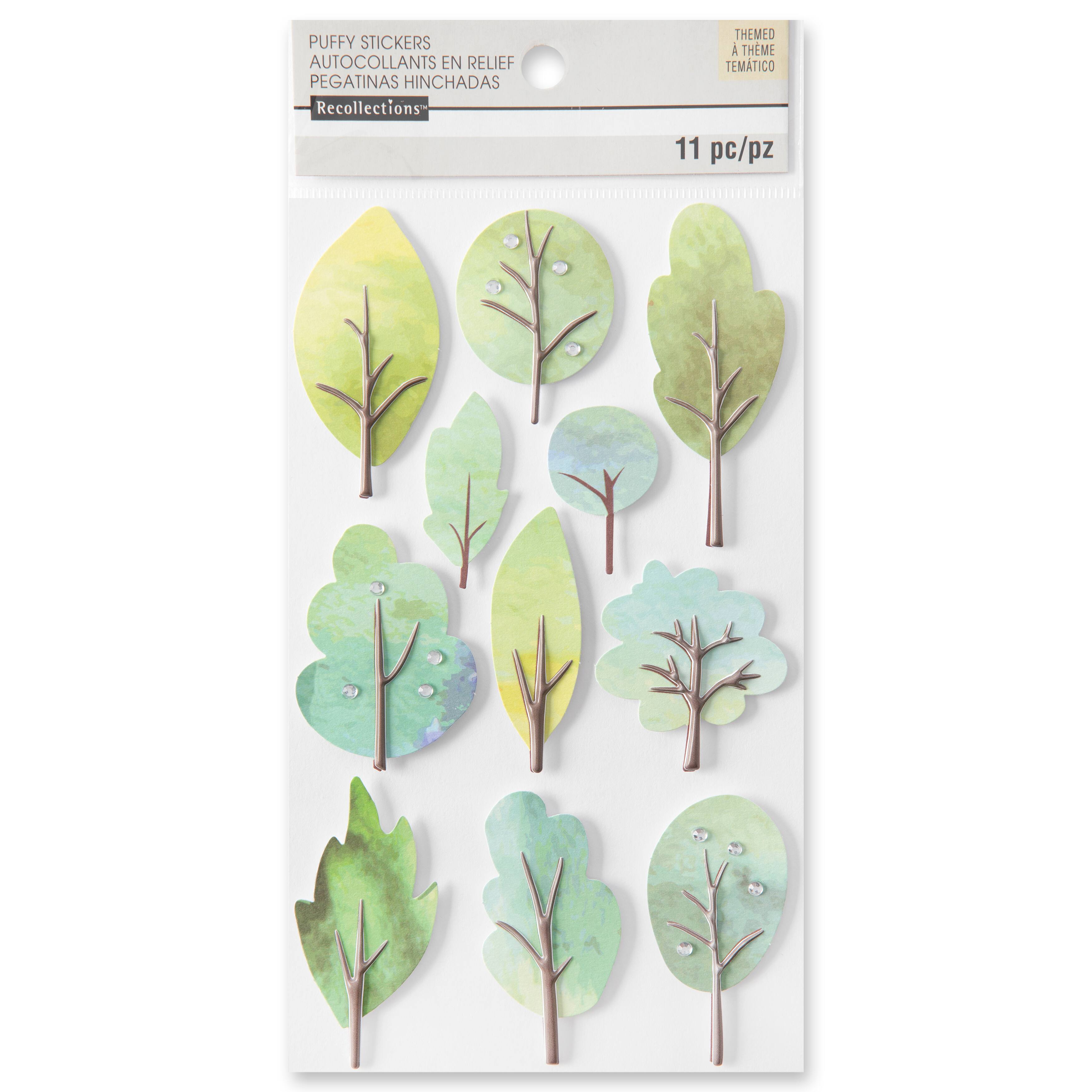 12 Pack: Watercolor Tree Stickers by Recollections&#x2122;