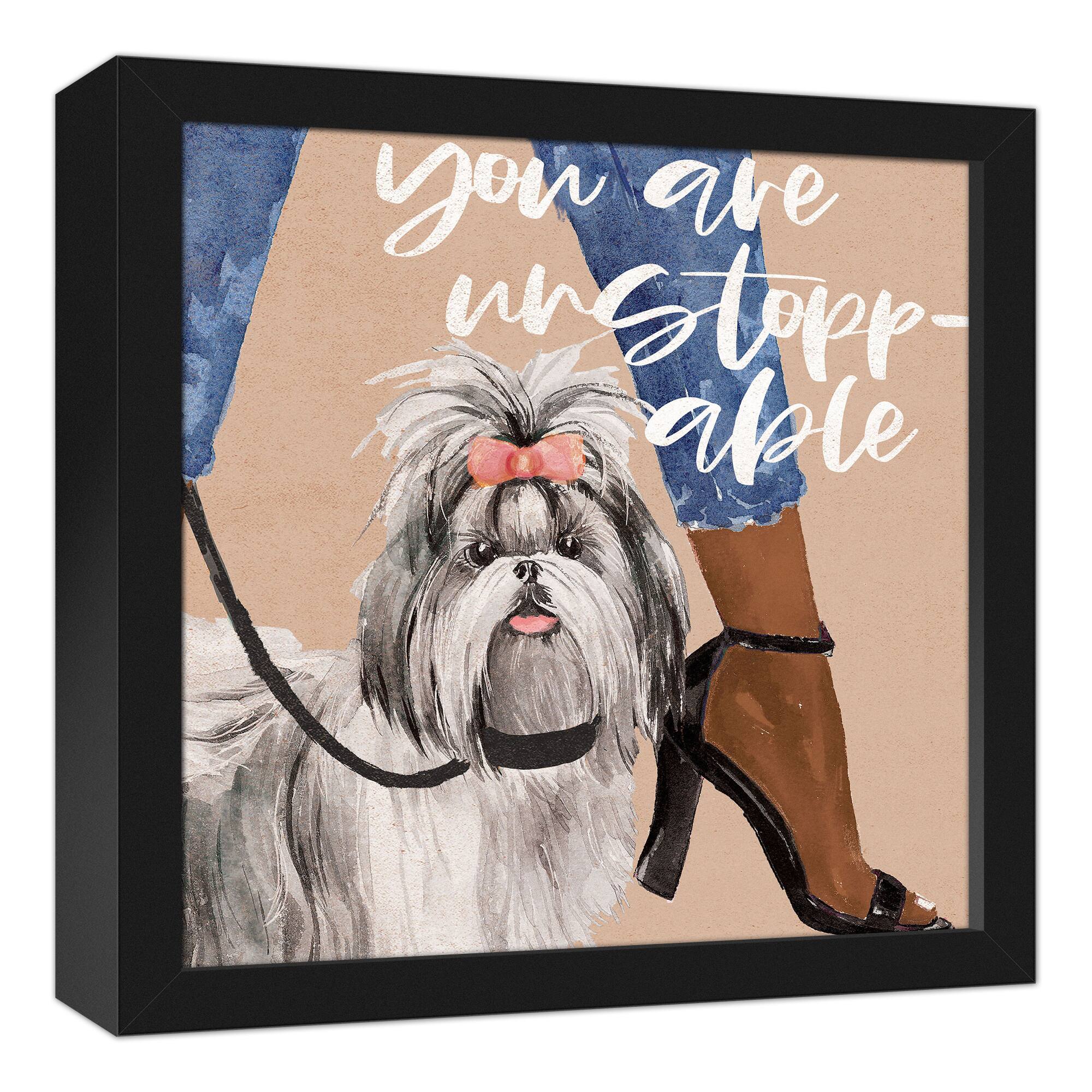 You are Un-stoppable 12" x 12" Black Framed Canvas