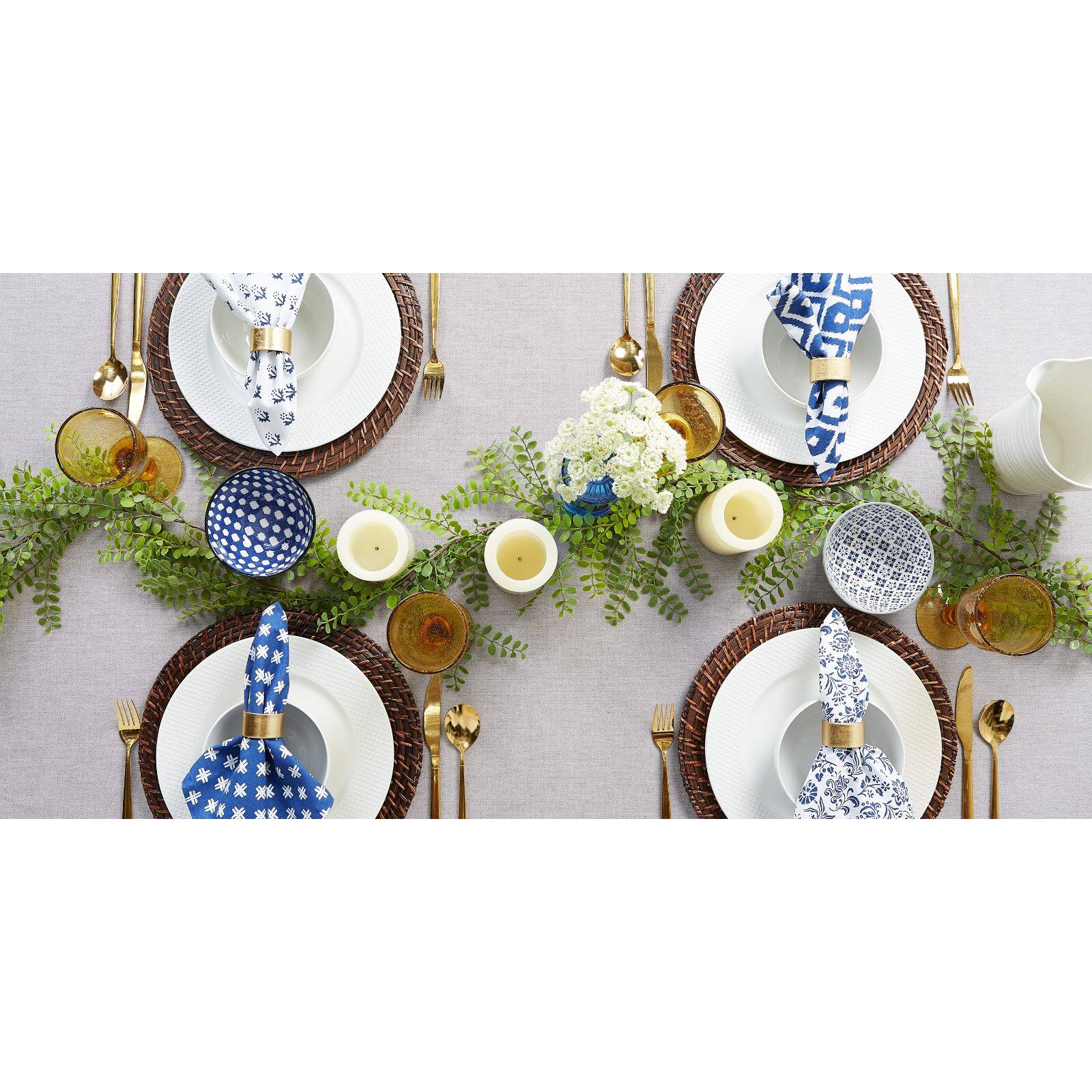 DII® Assorted Indigo Prints Napkin, 4ct.