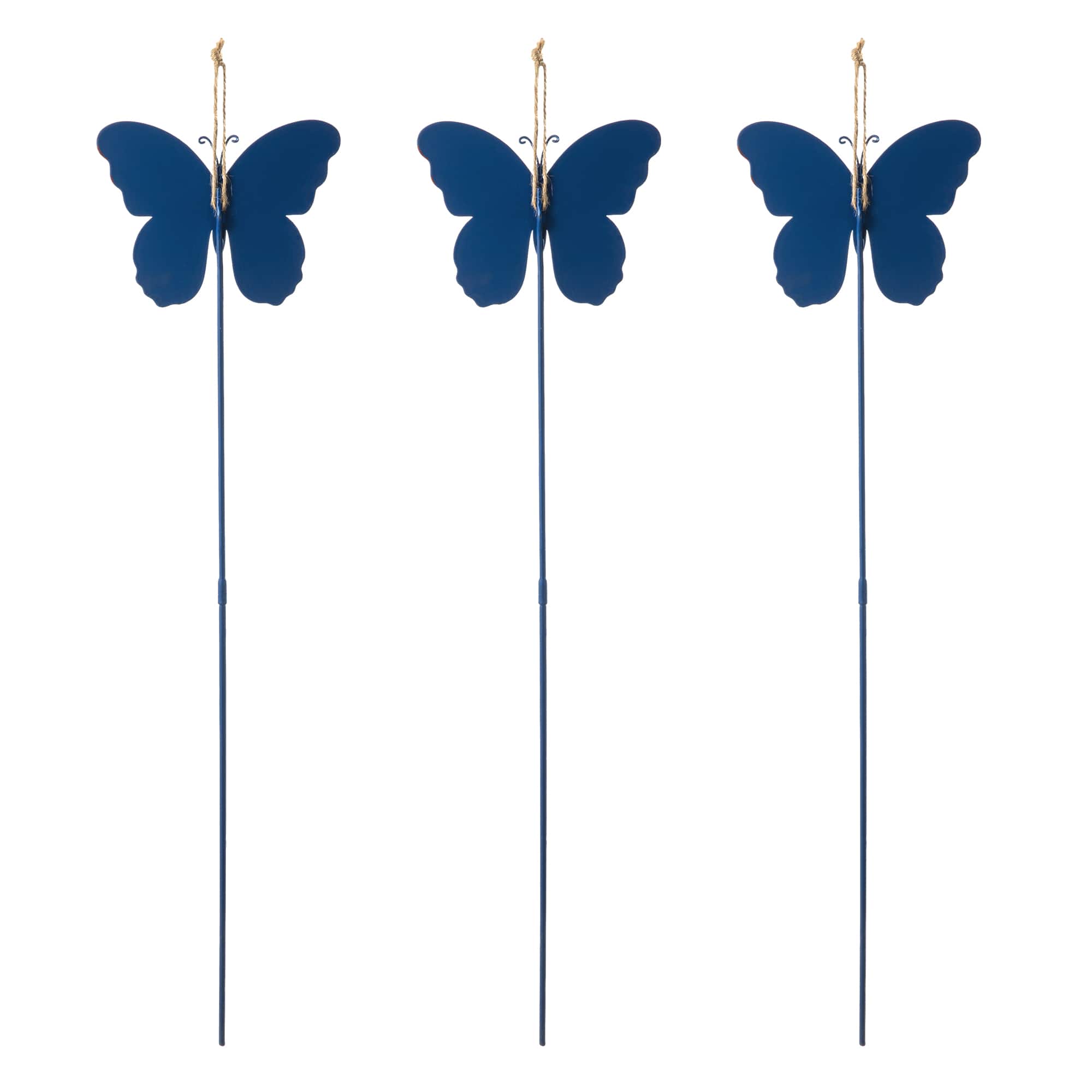Glitzhome® 24" Patriotic Butterfly Yard Stake Set
