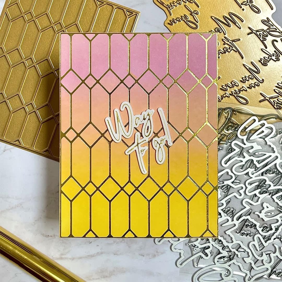 Pinkfresh Studio Stained Glass Hot Foil Plate