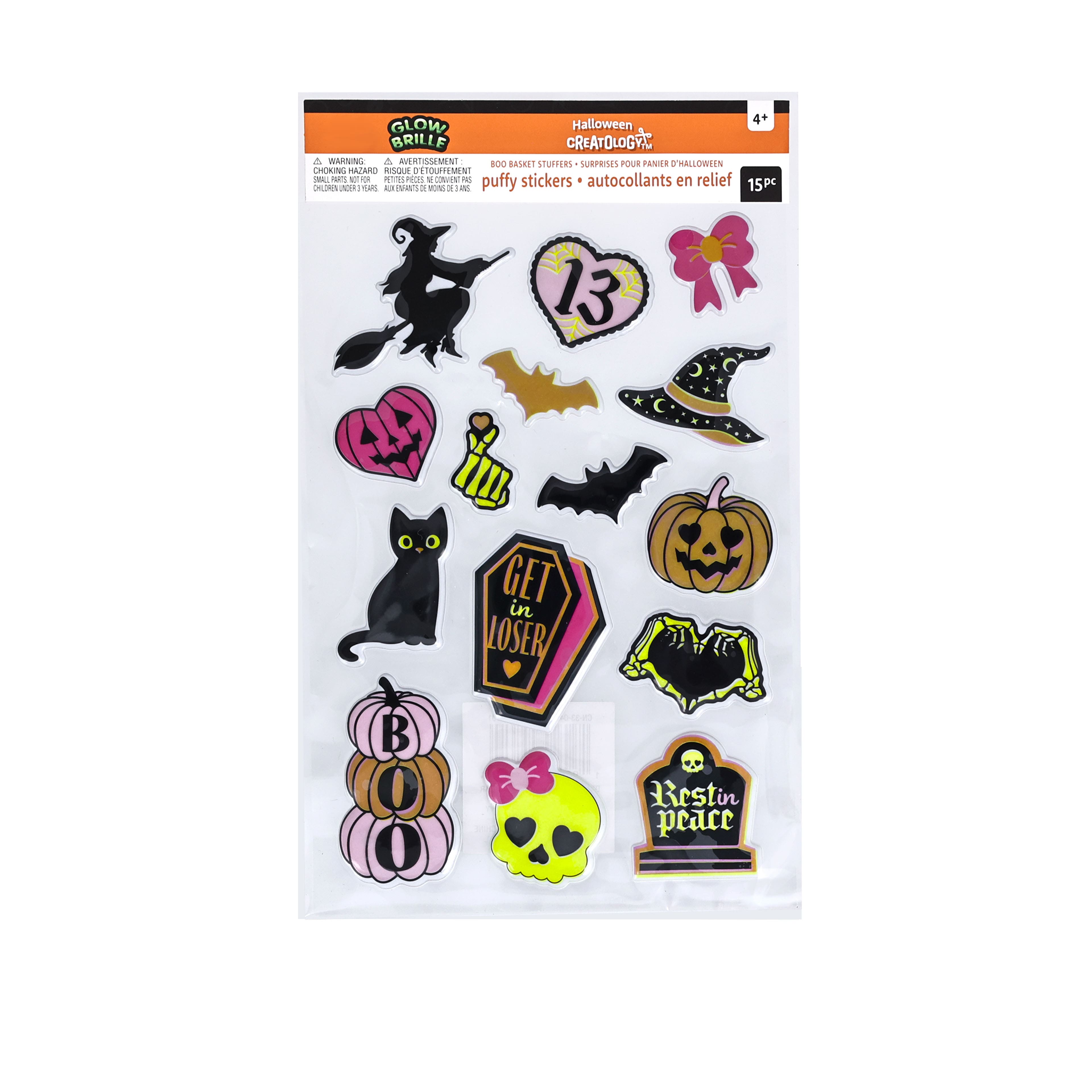 Sweet &#x26; Spooky Glow-in-the-Dark Puffy Stickers by Creatology&#x2122;