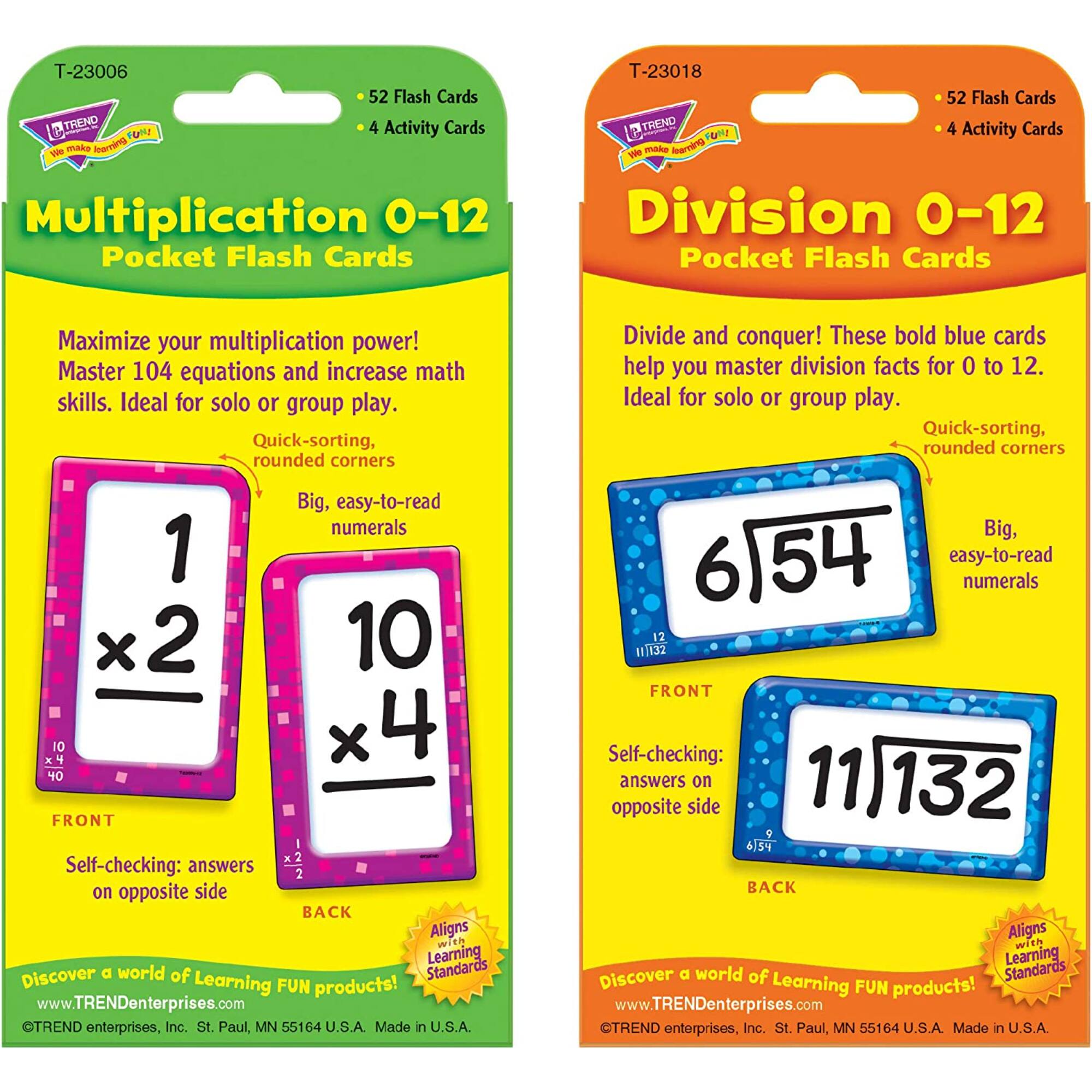 Trend Enterprises® Multiplication & Division Bundle Set