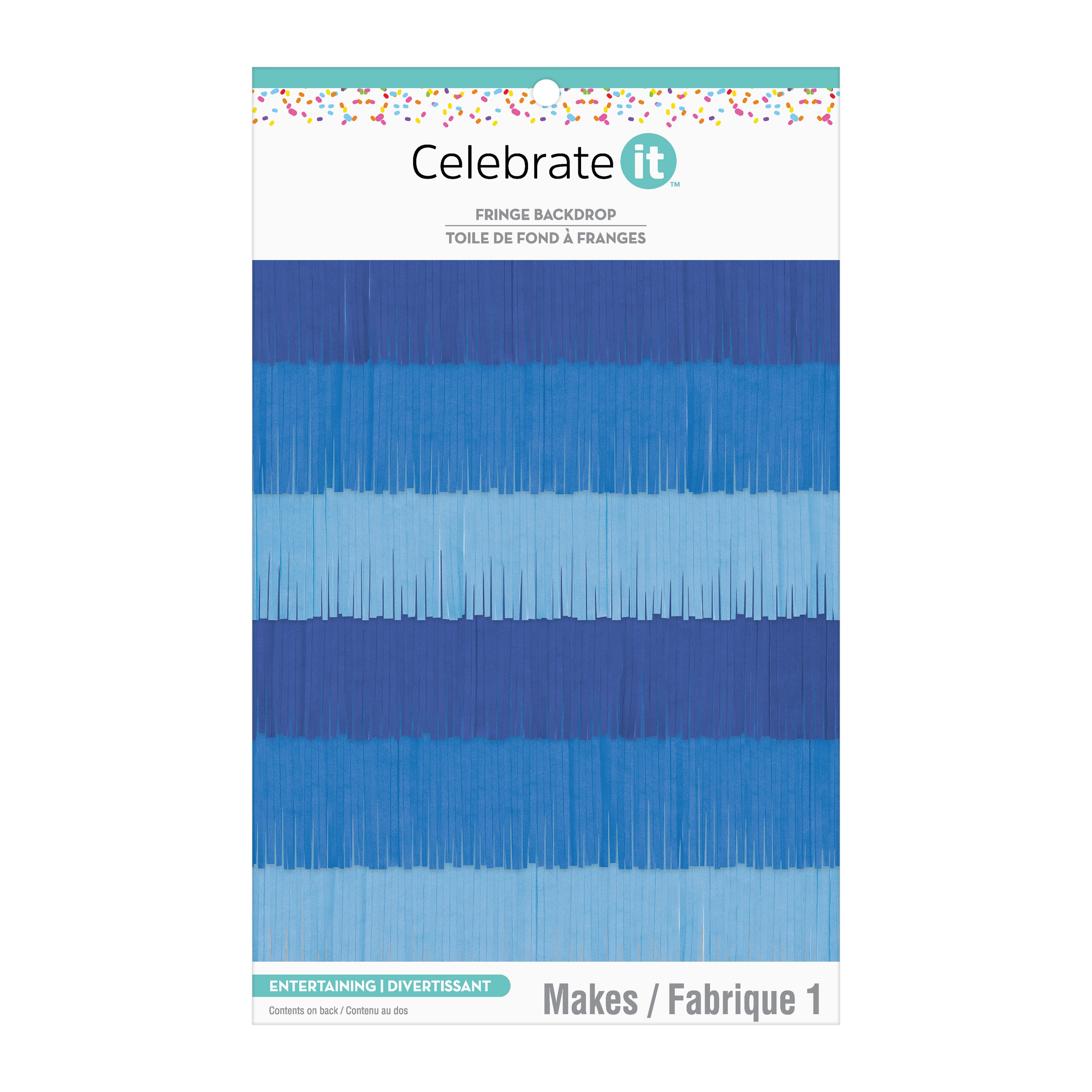 12 Pack: 72&#x22; Blue Fringe Backdrop by Celebrate It&#x2122;
