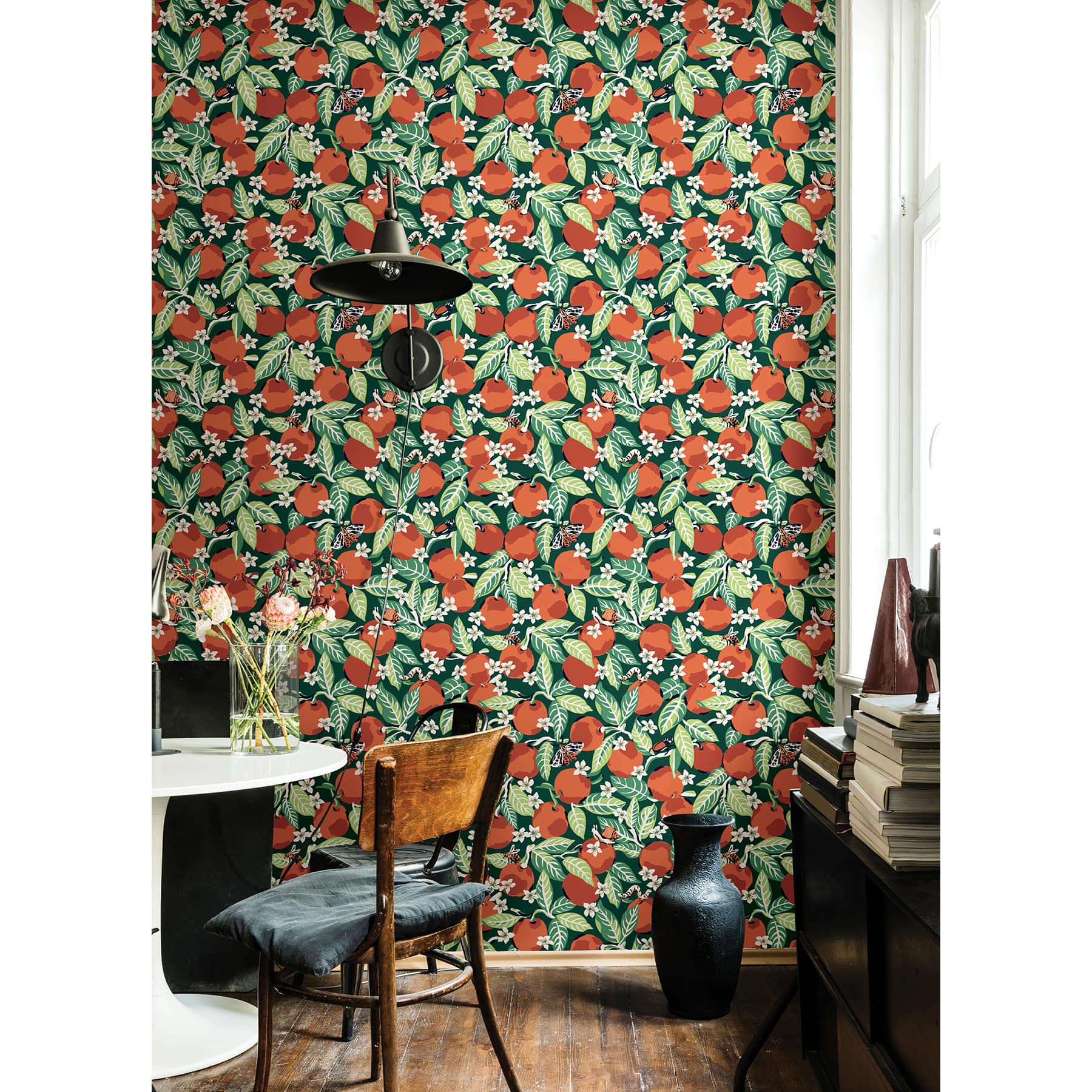 NuWallpaper PrintFresh Juniper Orange Grove Peel &#x26; Stick Wallpaper