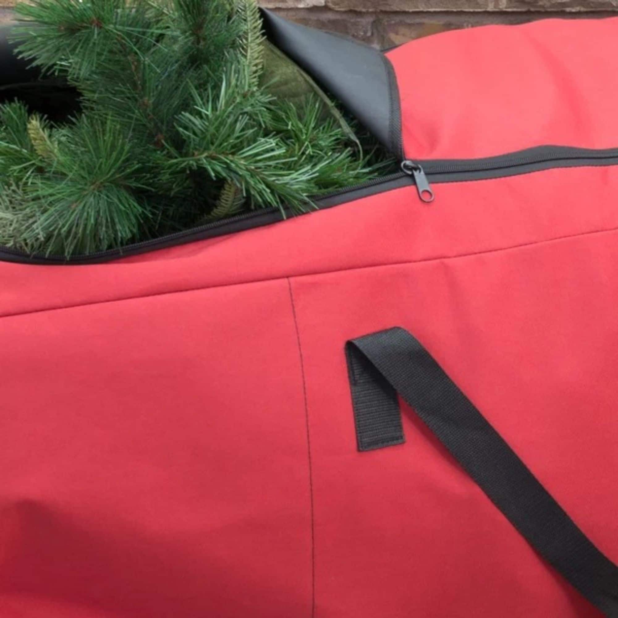 56&#x22; Red EZ Roller Christmas Tree Storage Bag with Wheels