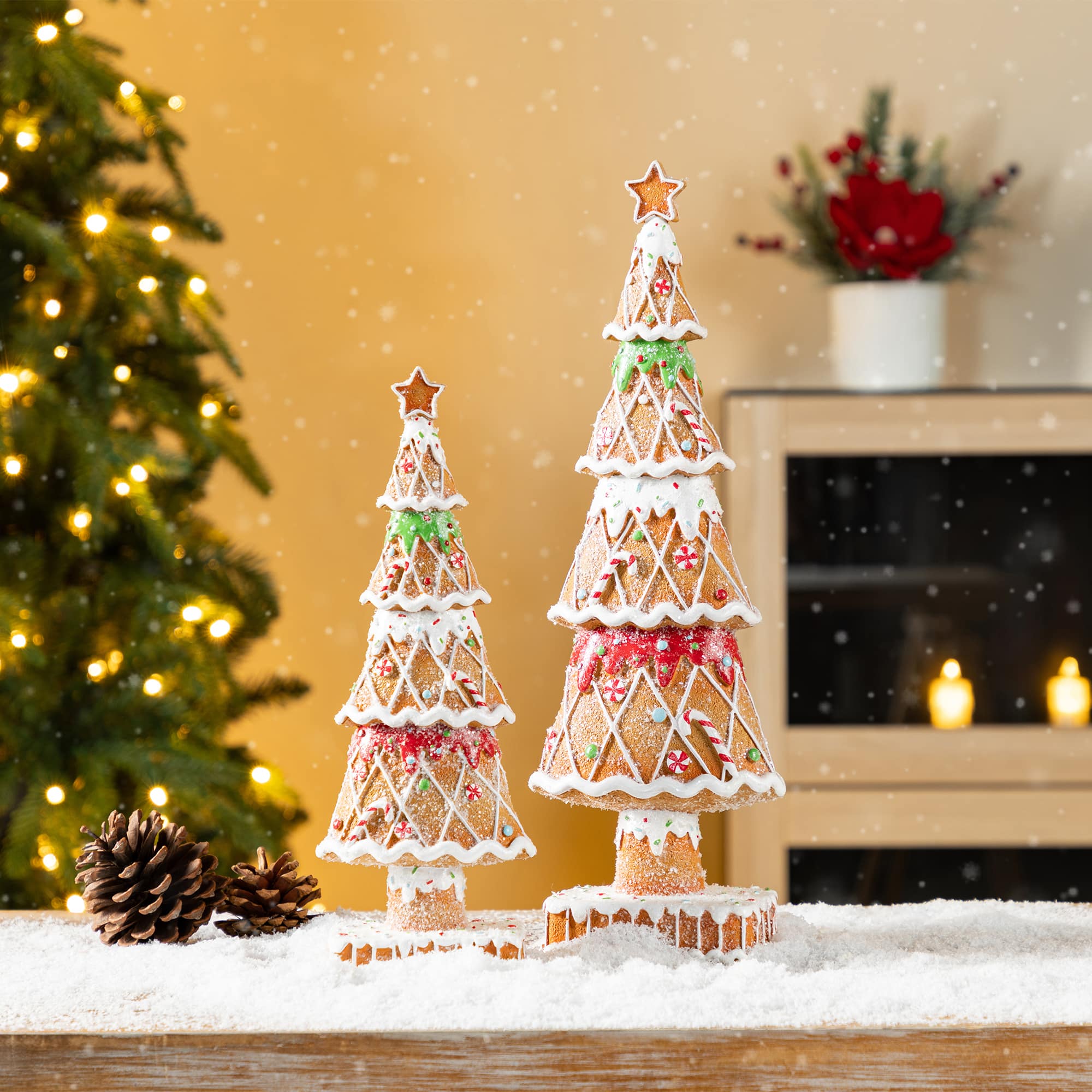 Glitzhome&#xAE; Resin Christmas Tree Table Decor Set
