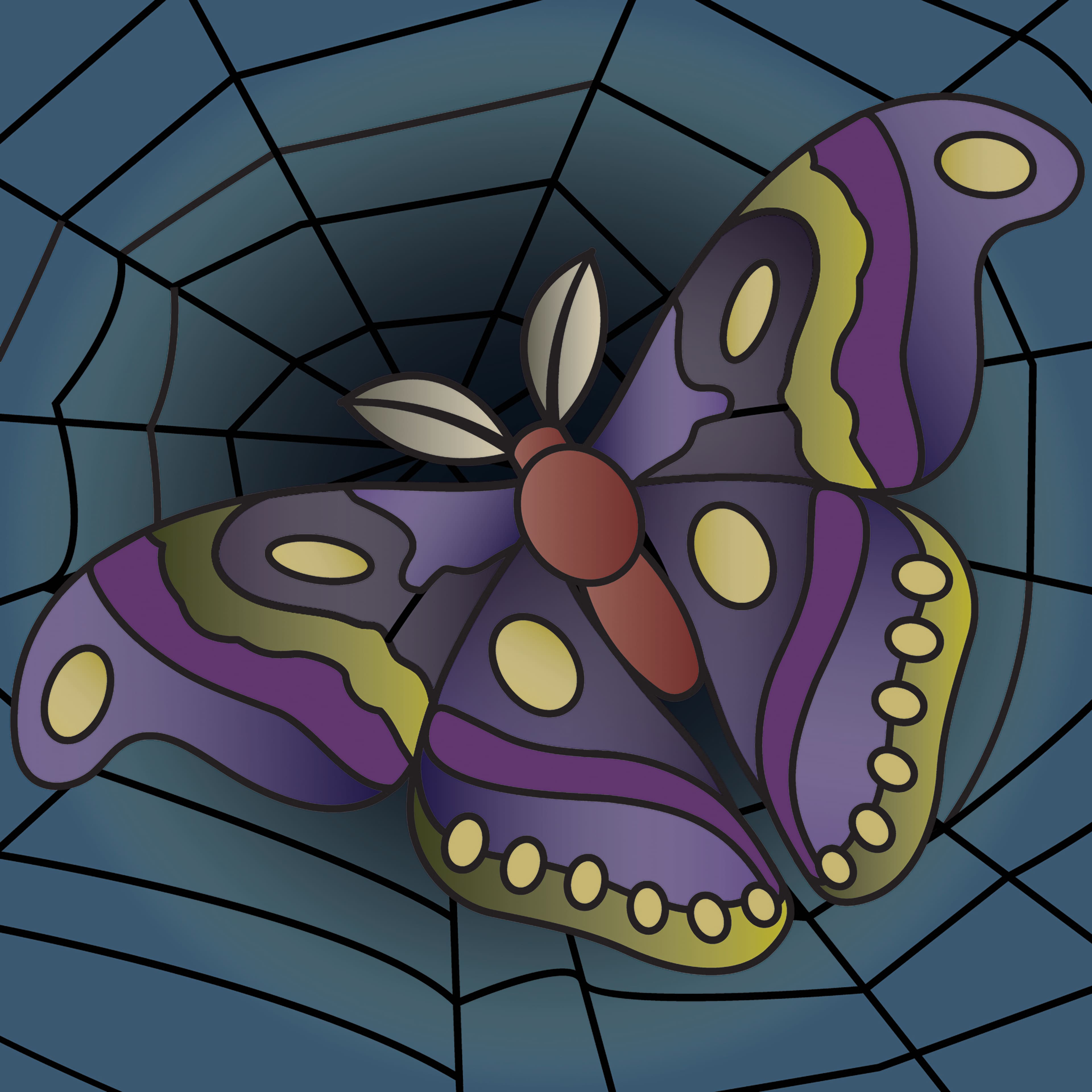 5&#x22; x 5&#x22; Moth in Web Canvas Painting Kit by Craft Smart&#xAE;