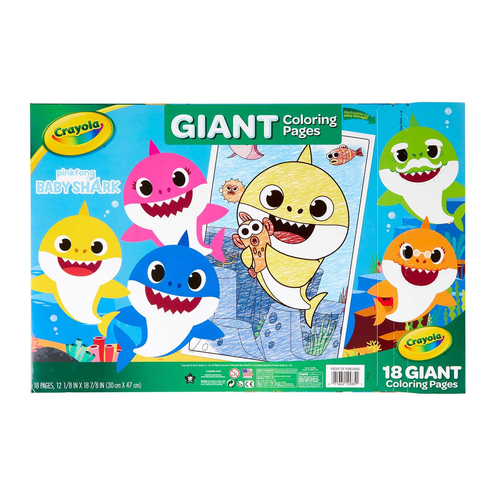 12 Packs 18 Ct Crayola Baby Shark Giant Coloring Pages 13 X Michaels 12 Packs 18 Ct Crayola Baby Shark Giant Coloring Pages 13 X Michaels