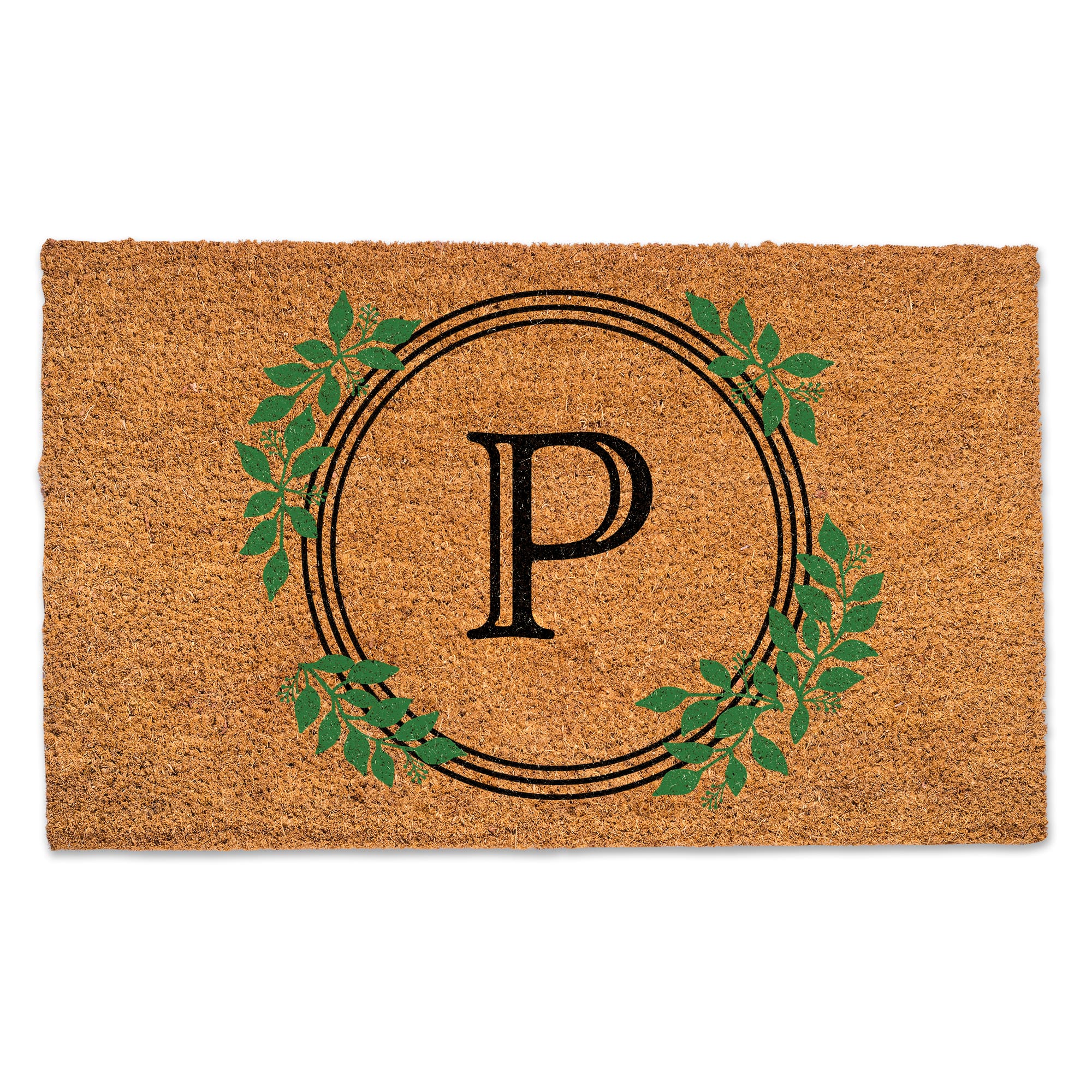 Laurel Circle Monogram Door Mat