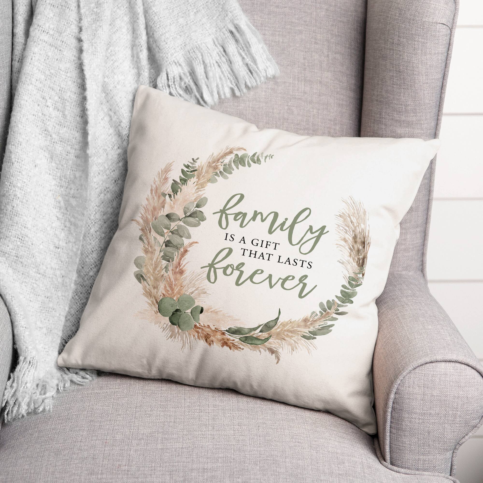 Family Forever 18" x 18" Throw Pillow