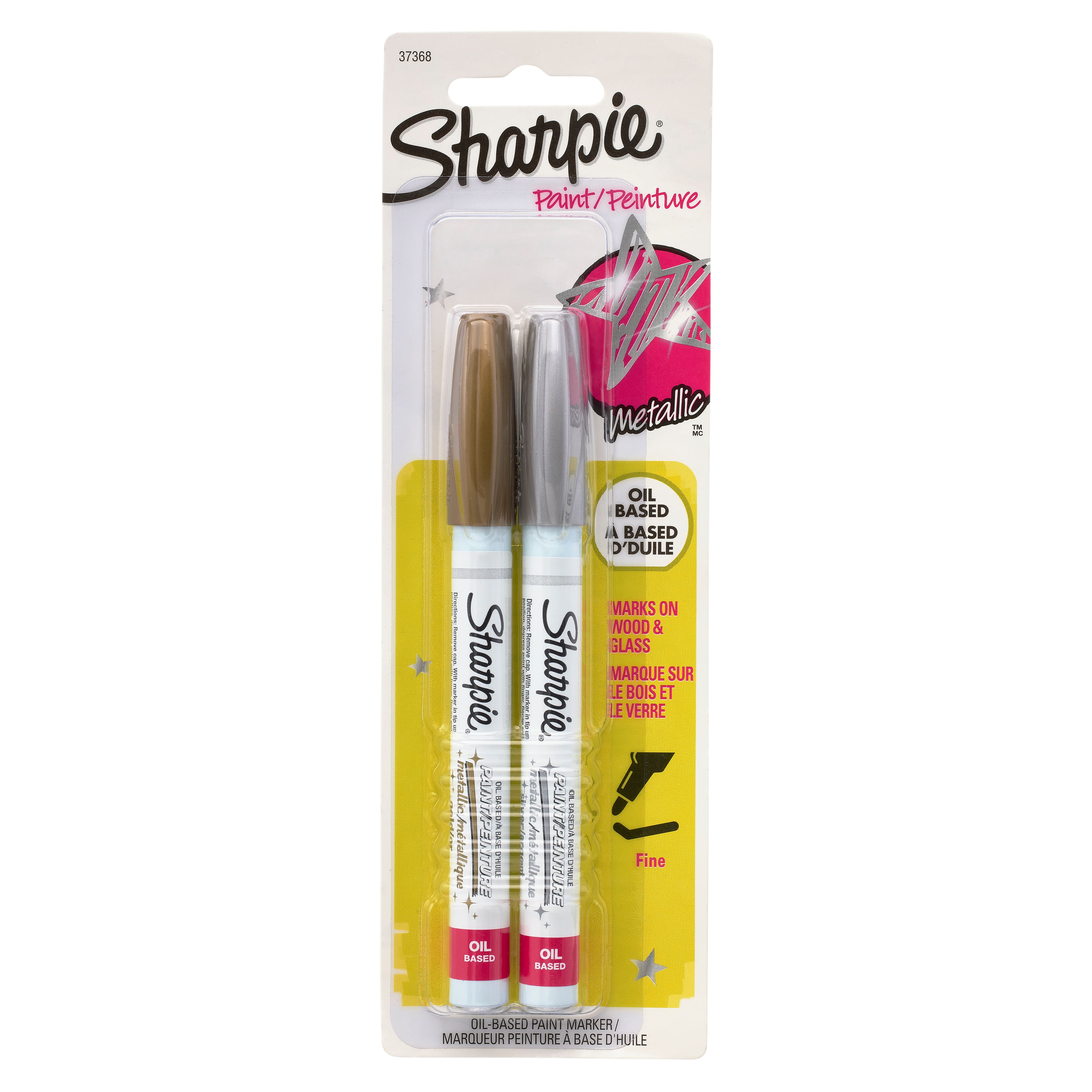 12 Packs: 2 ct. (24 total) Sharpie&#xAE; Oil-Based Fine Point Metallic Paint Marker Set