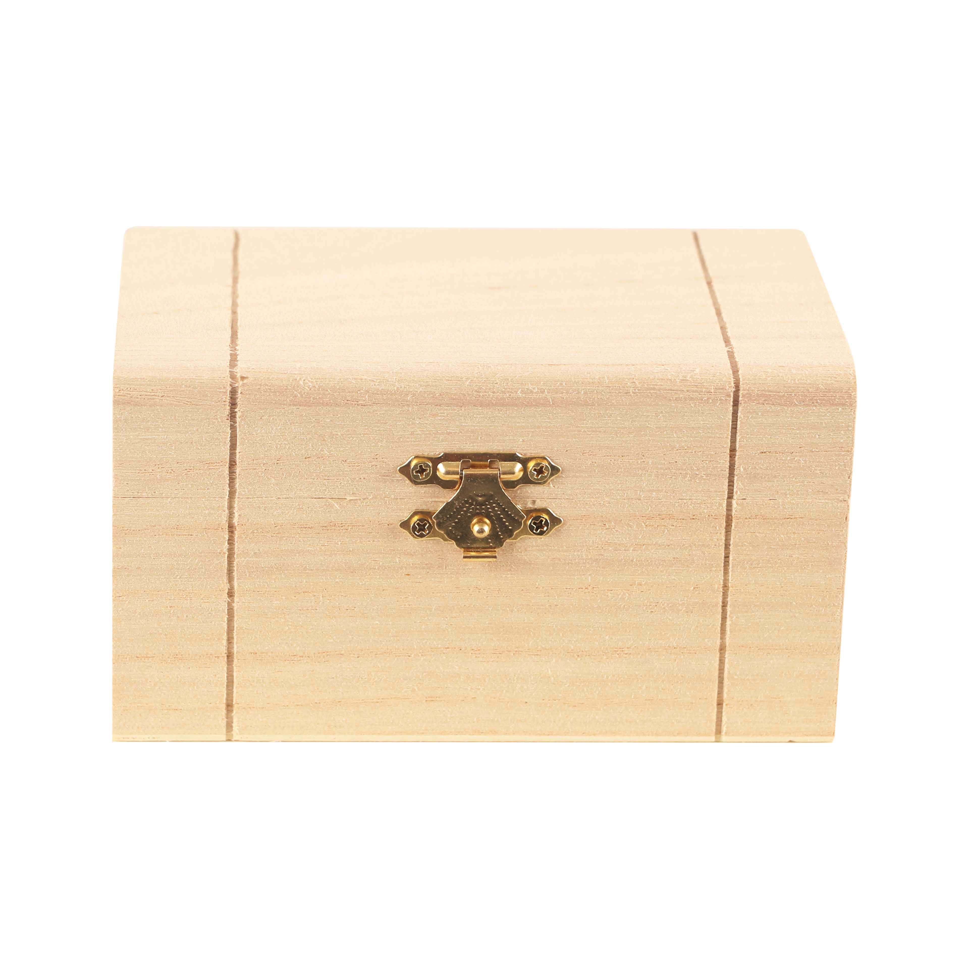8 Pack: Unfinished Wooden Hinged Box by Make Market&#xAE;