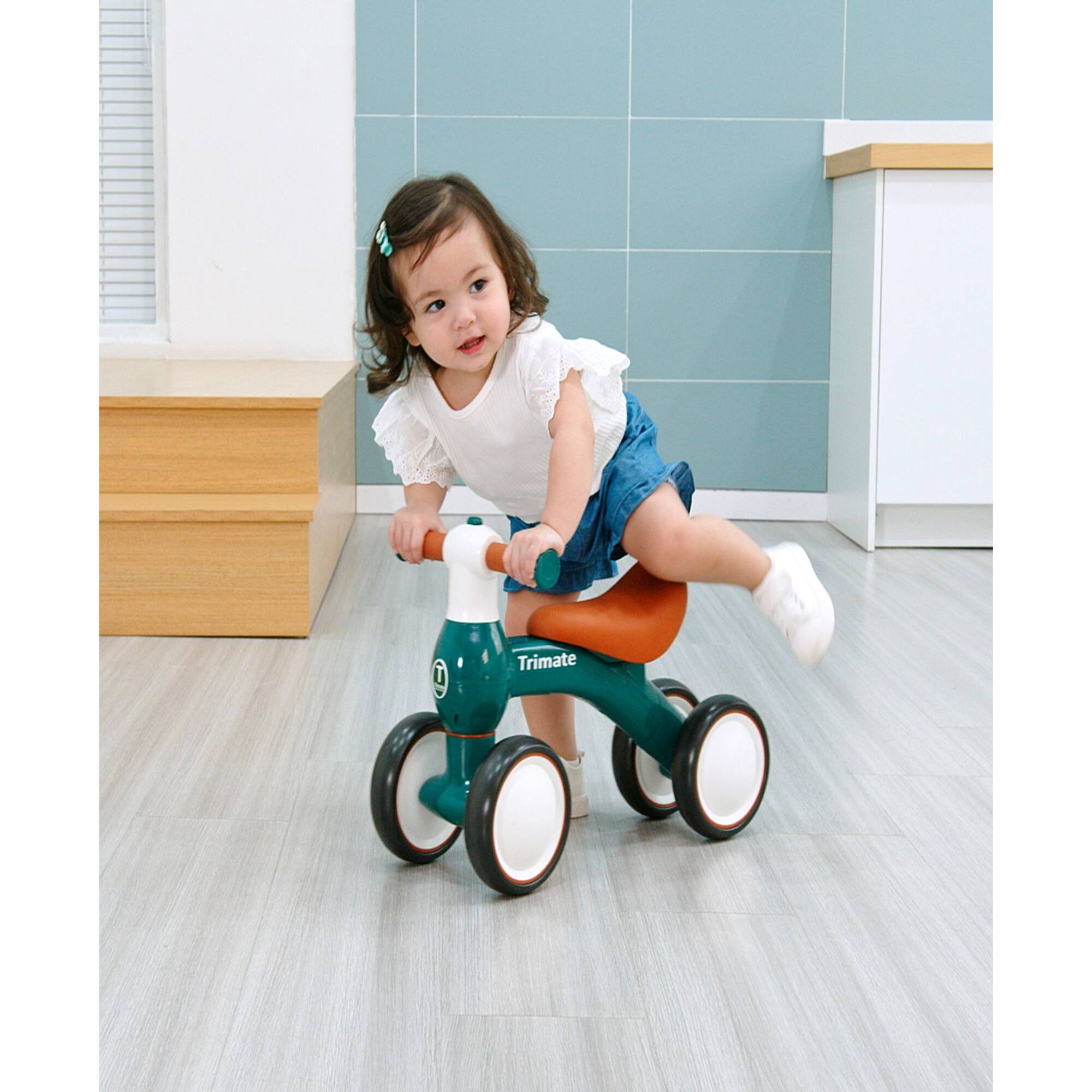 Trimate Green 4 Wheel Baby Walker Balance Bike
