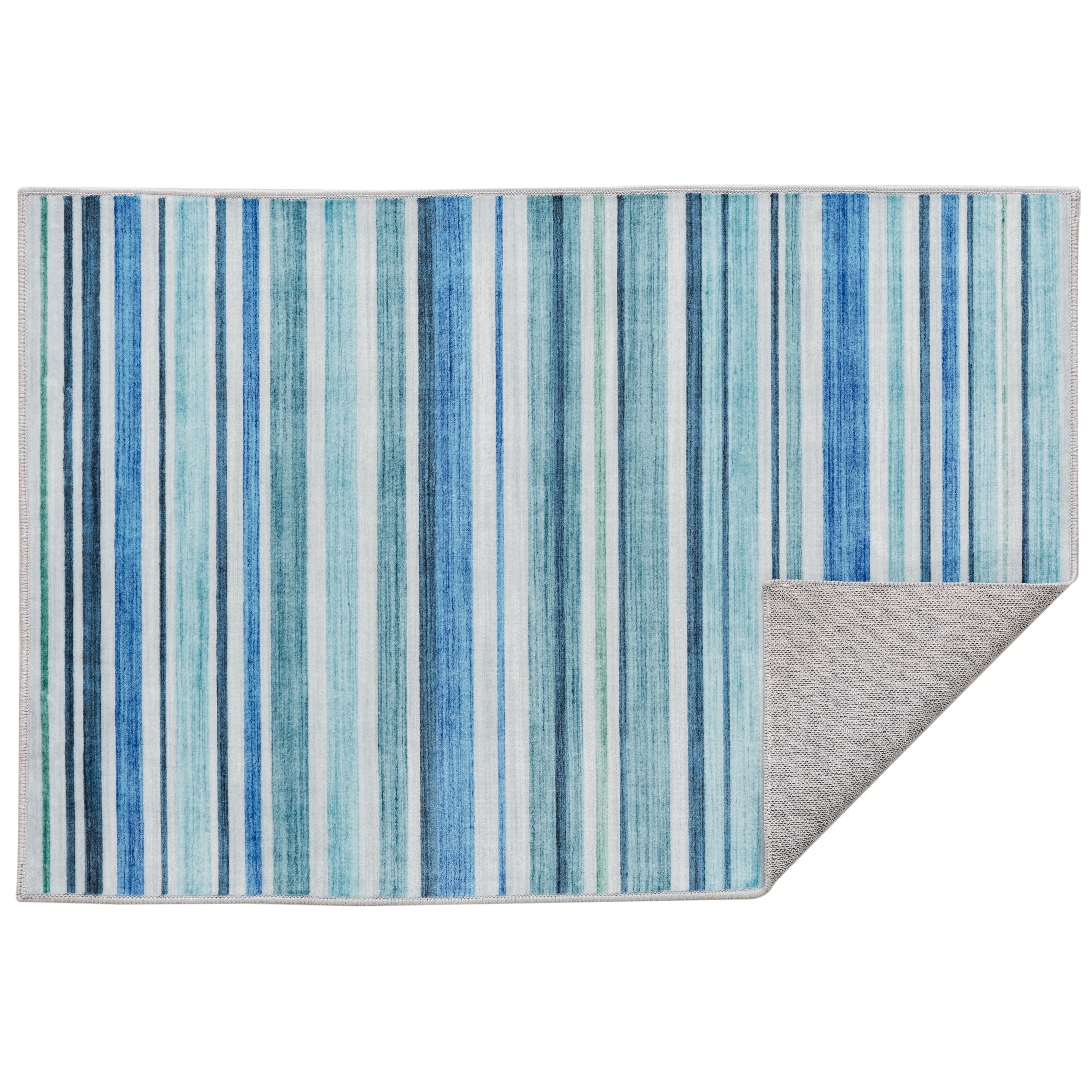 Blue Striped Washable Area Rug by Ashland&#xAE;
