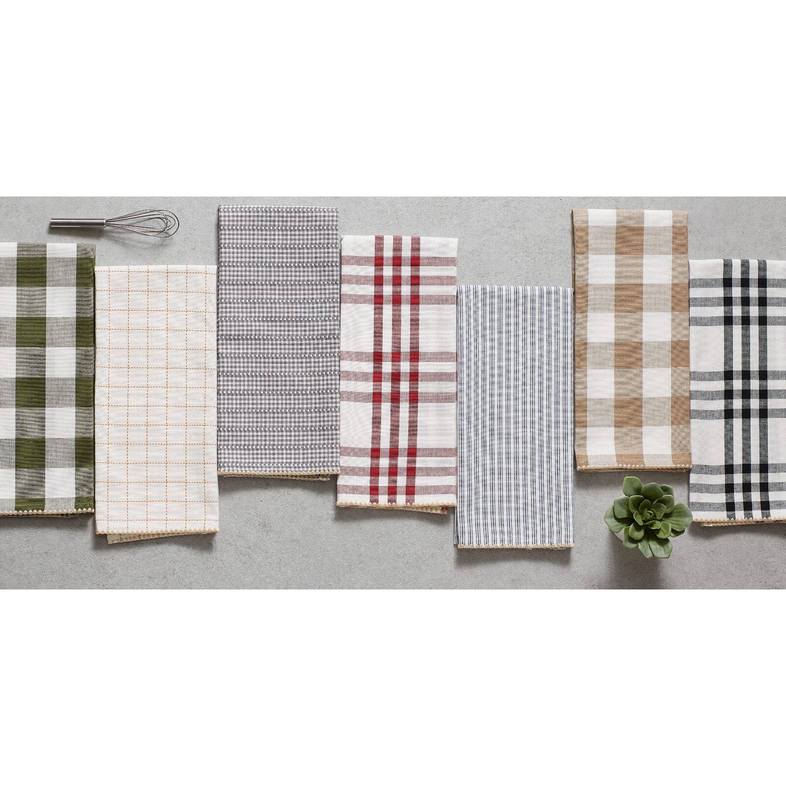 DII&#xAE; Black Farmhouse Woven Dishtowel Set