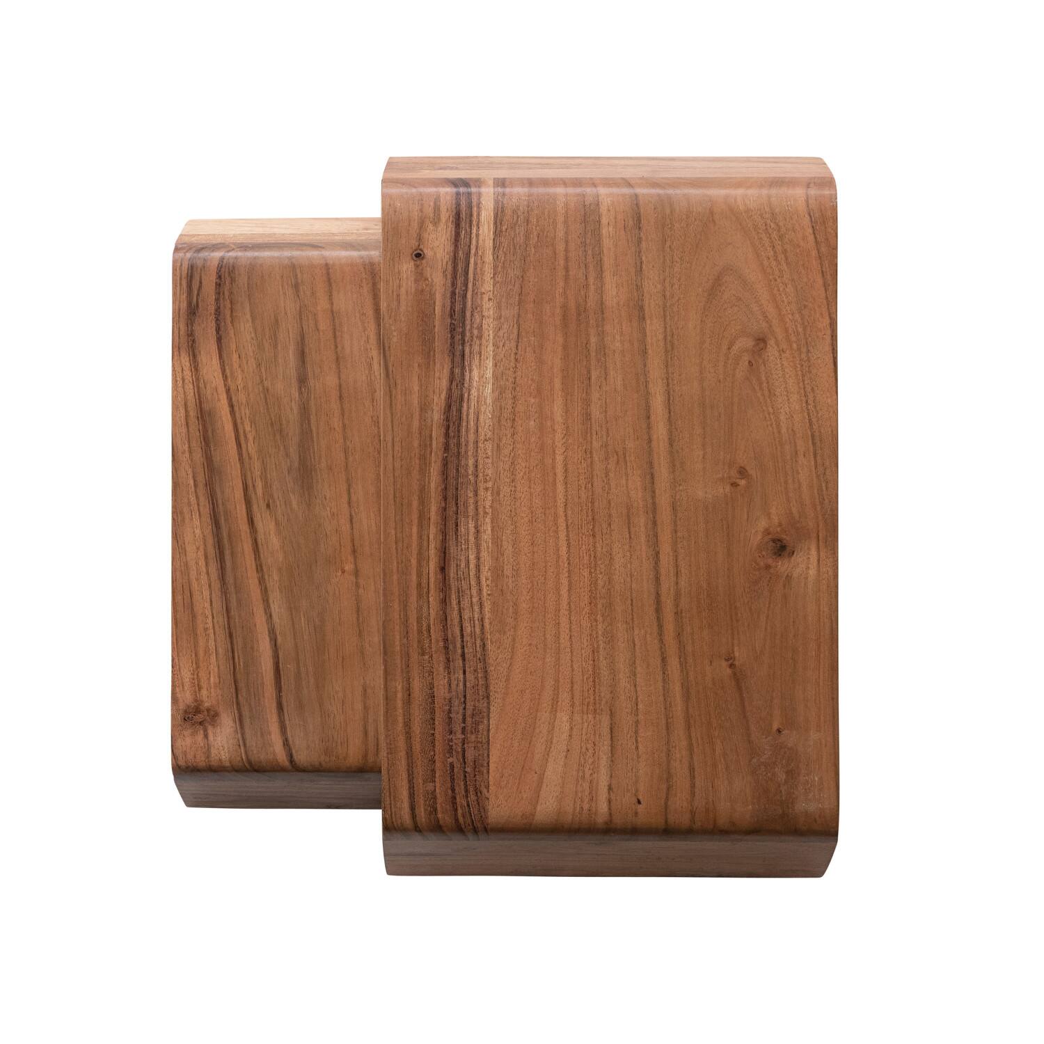 Hello Honey&#xAE; Natural Acacia Wood Nesting Pedestals Set