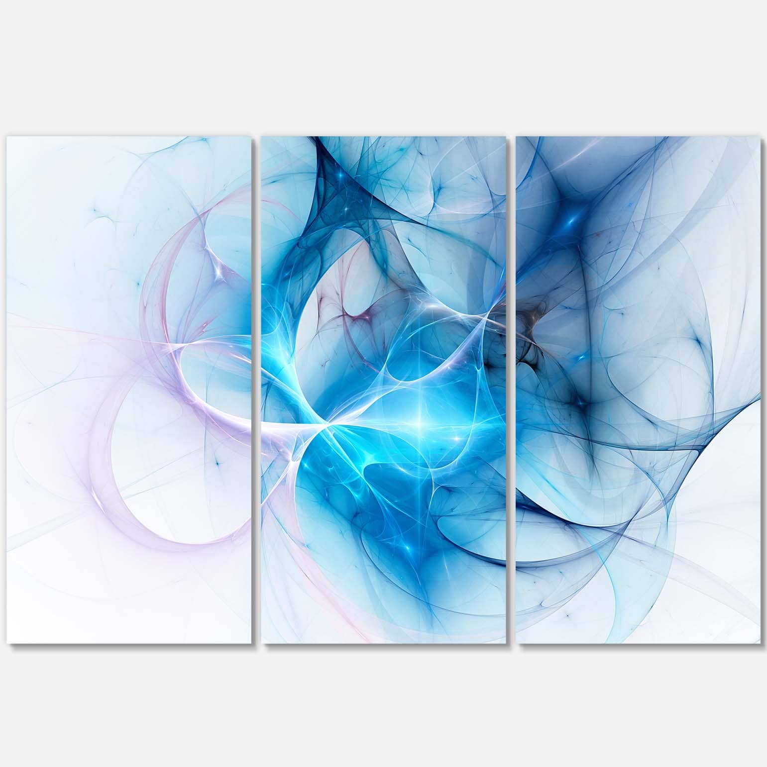 Designart - Blue Nebula Star - Abstract Canvas art print