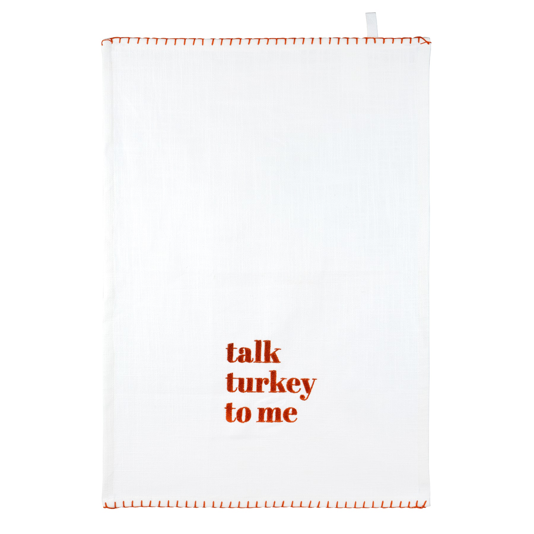 Talk Turkey to Me Embroidered Tea Towel by Makery&#x2122;