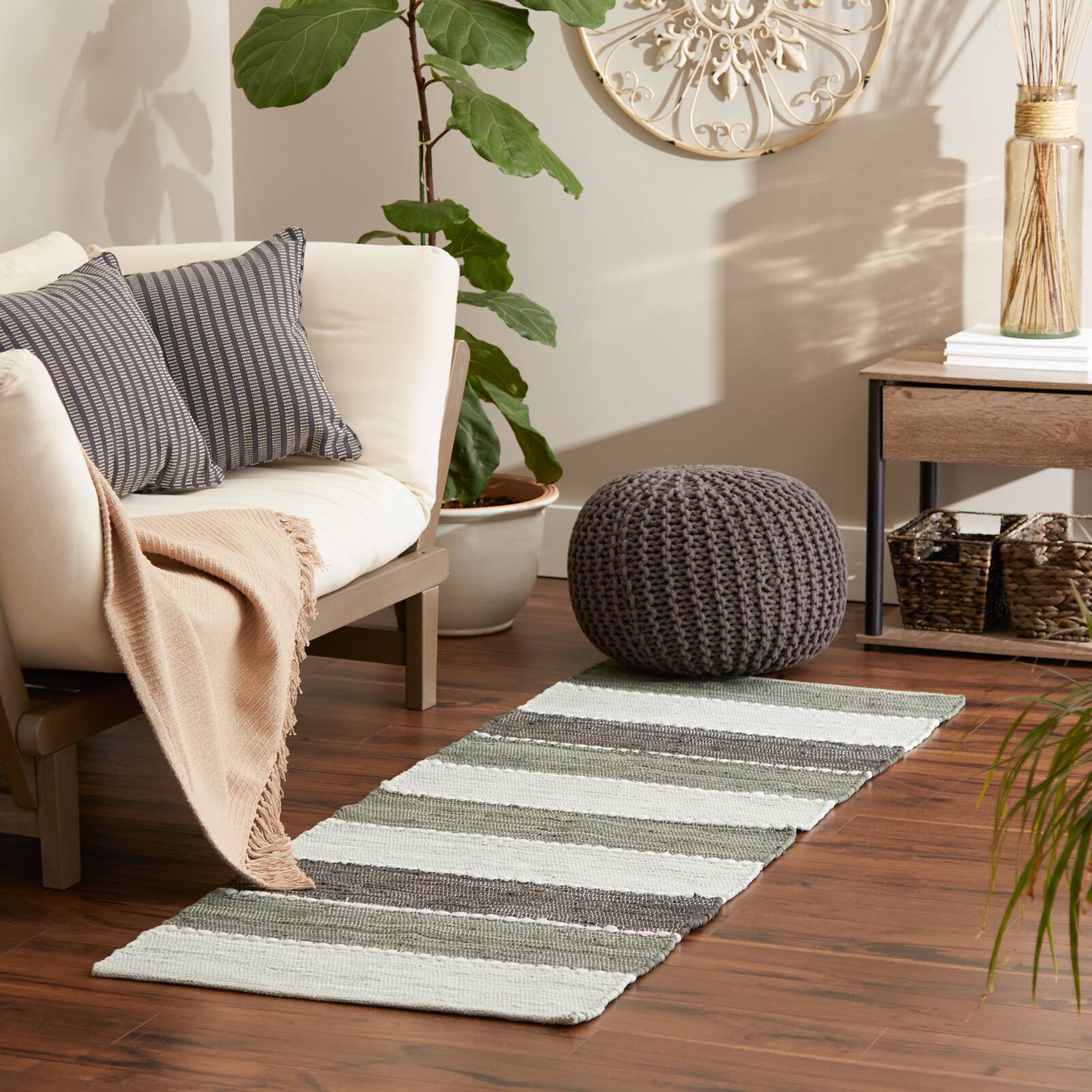 DII® Color Block Cotton Chindi Rug, 2ft. x 3" x 6ft.