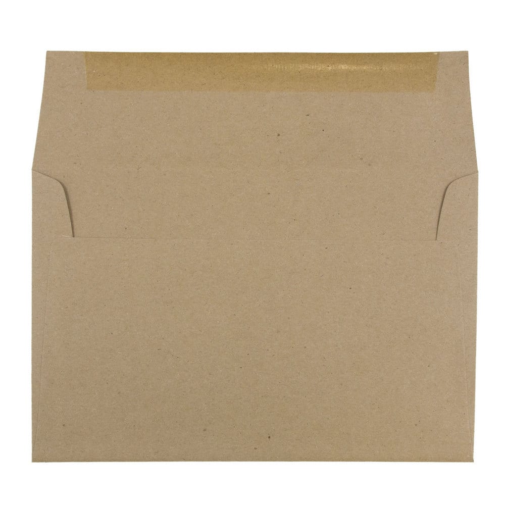 JAM Paper 6&#x22; x 9&#x22; Brown Kraft Premium Invitation Envelopes