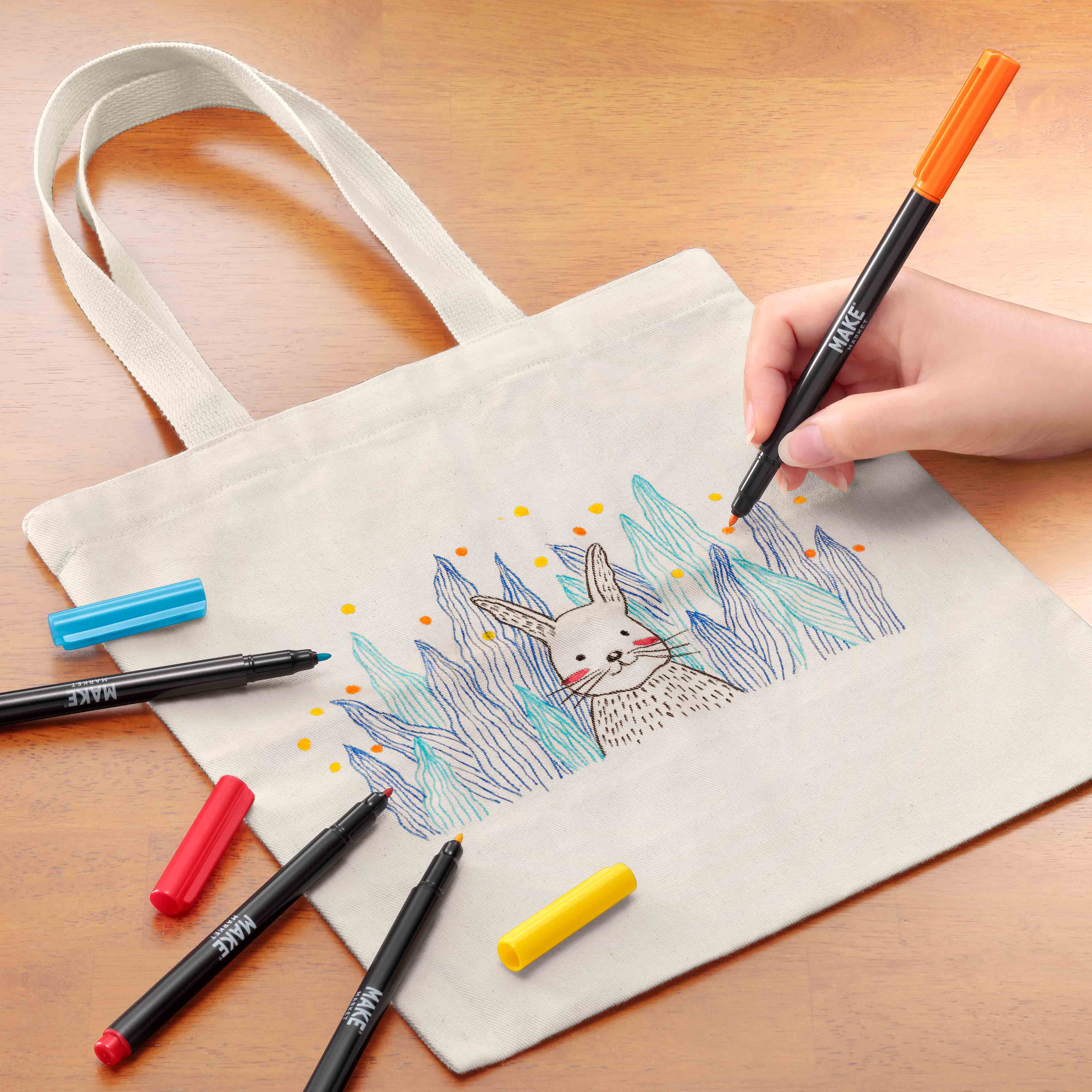Primary Fine Tip Fabric Ink Markers by Make Market&#xAE;