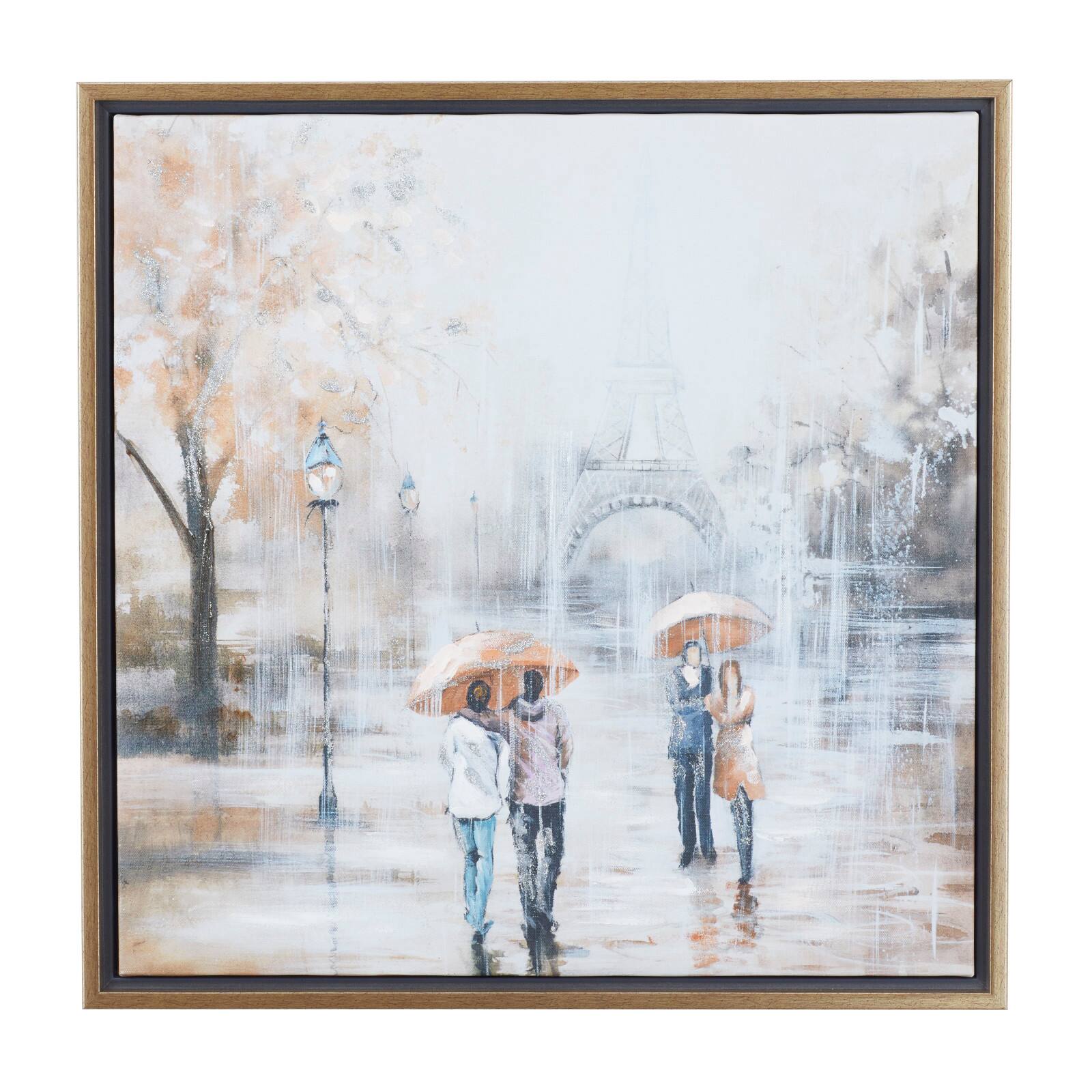 Multi Polystone Transitional Framed Wall Art, 24" x 24"