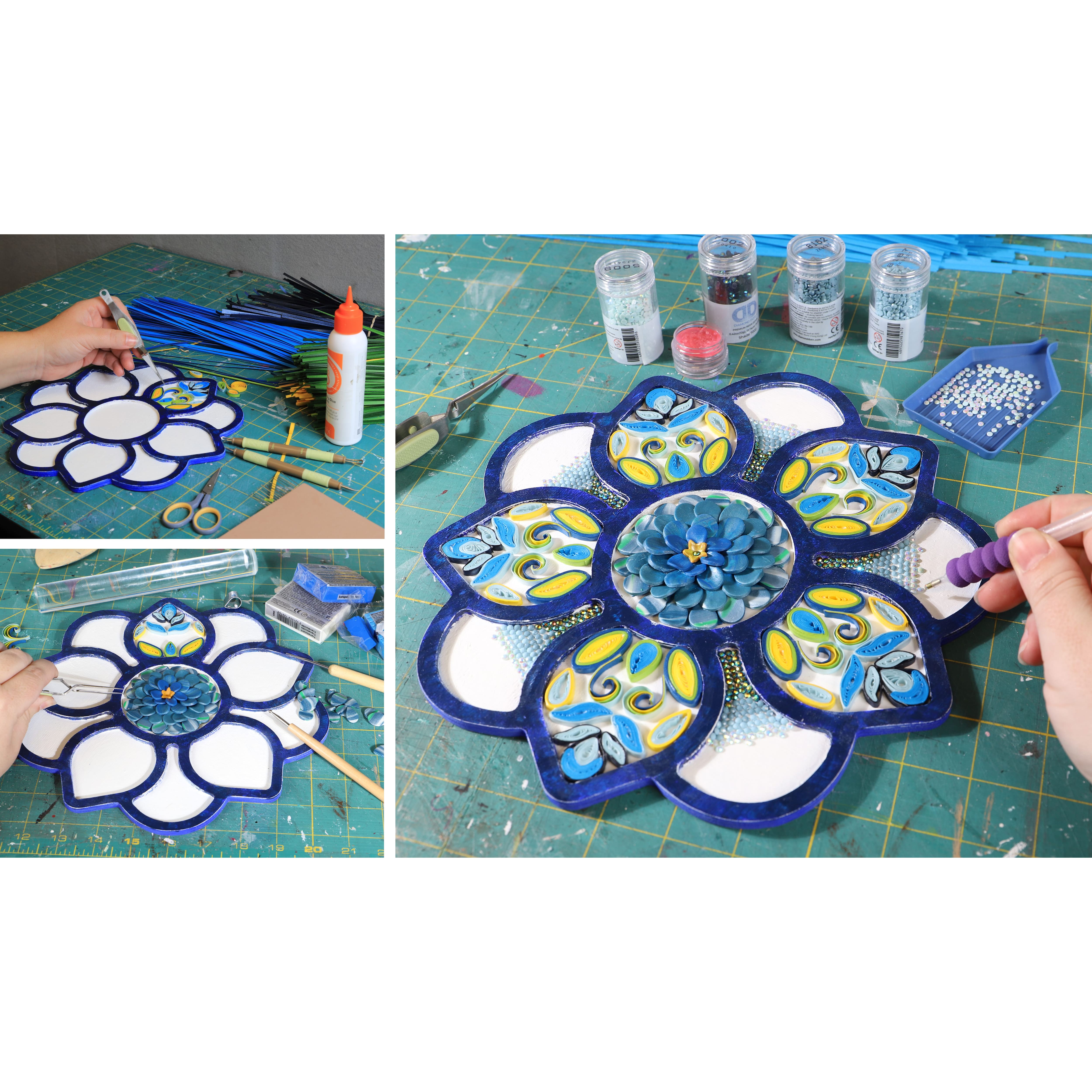 Leisure Arts&#xAE; 10&#x22; Pinwheel Welled Wood Surface
